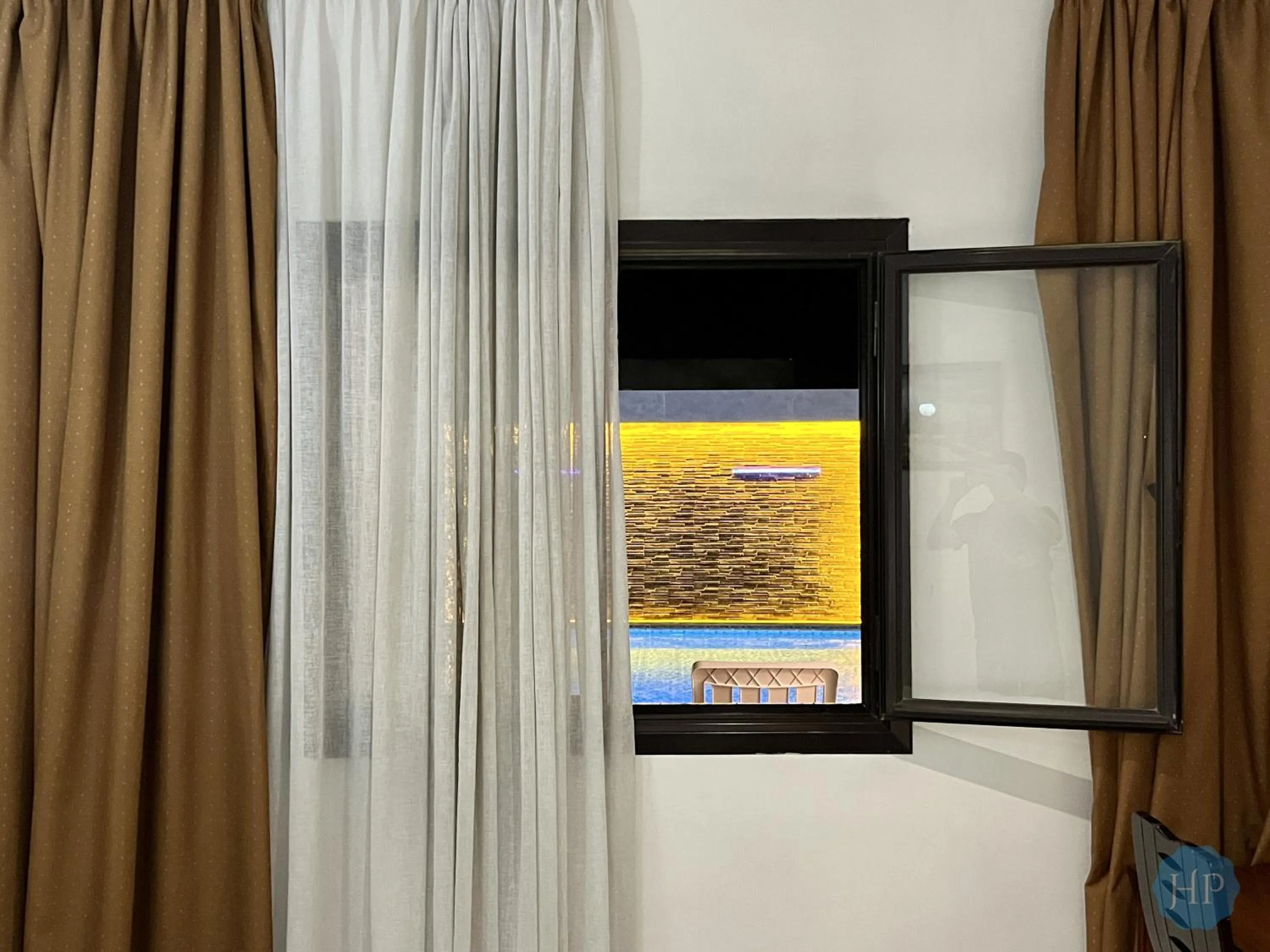 Pool view in Hôtel Plaisance