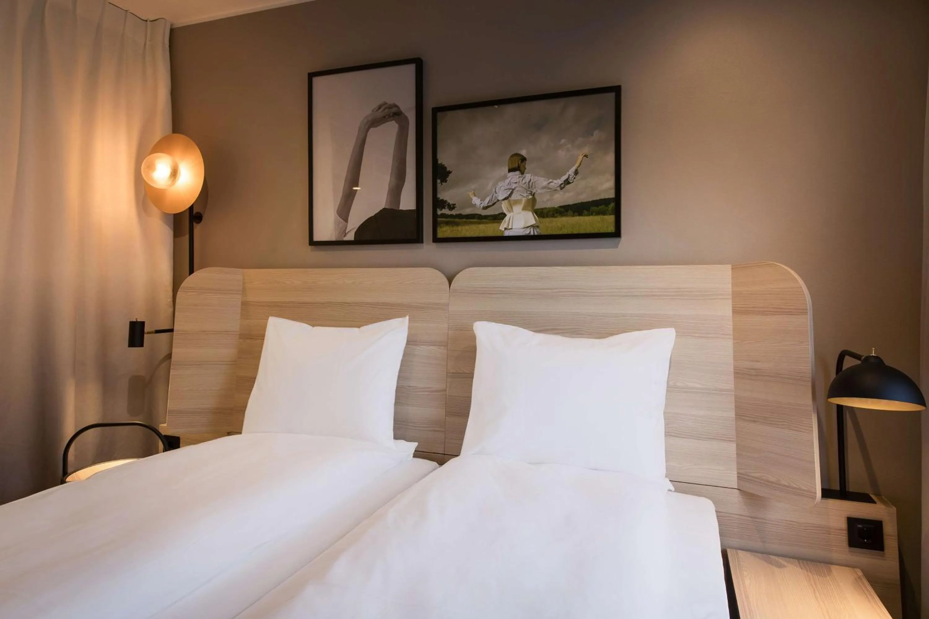 Bedroom, Bed in Scandic Helsfyr