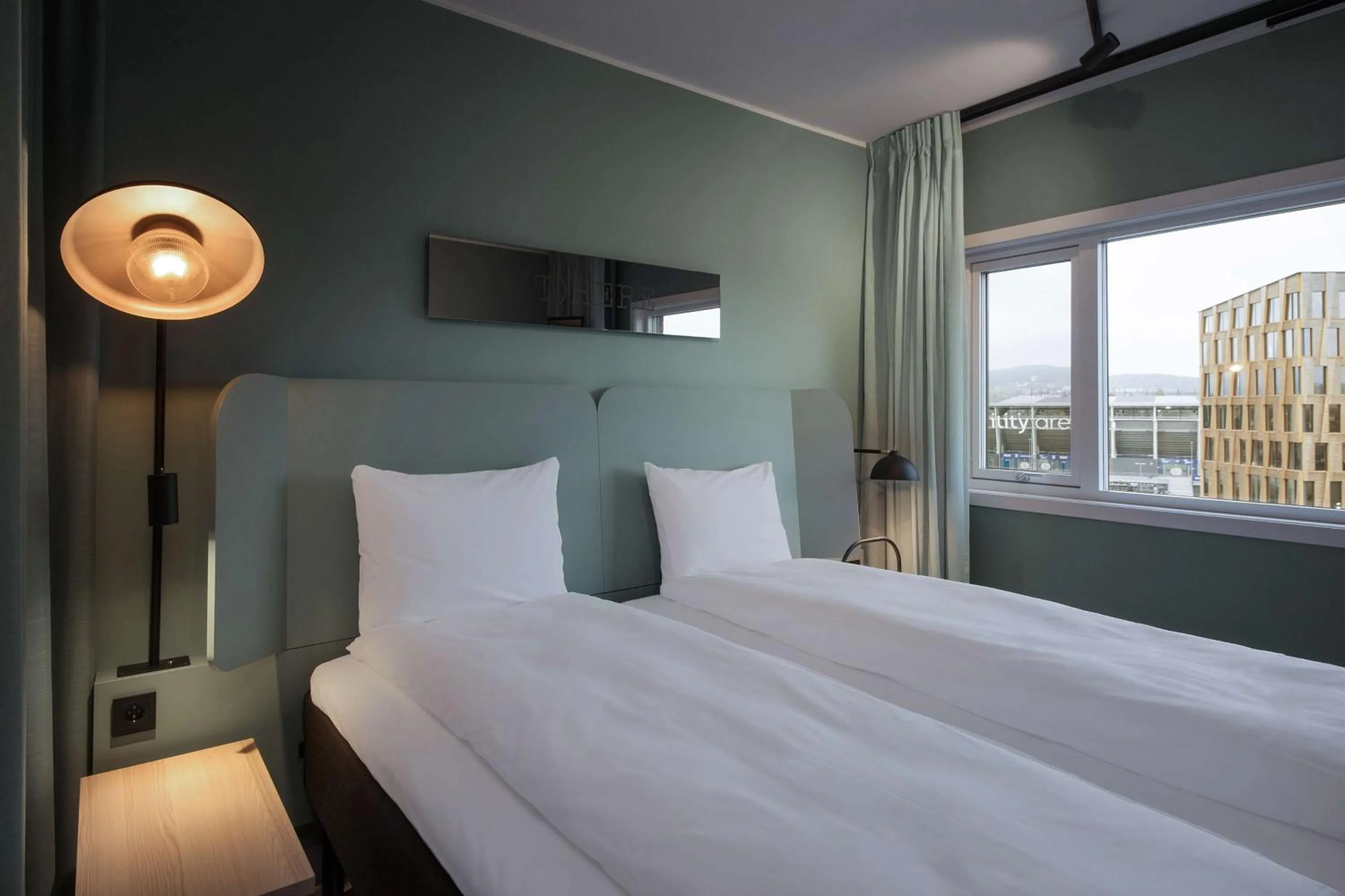 Bedroom, Bed in Scandic Helsfyr