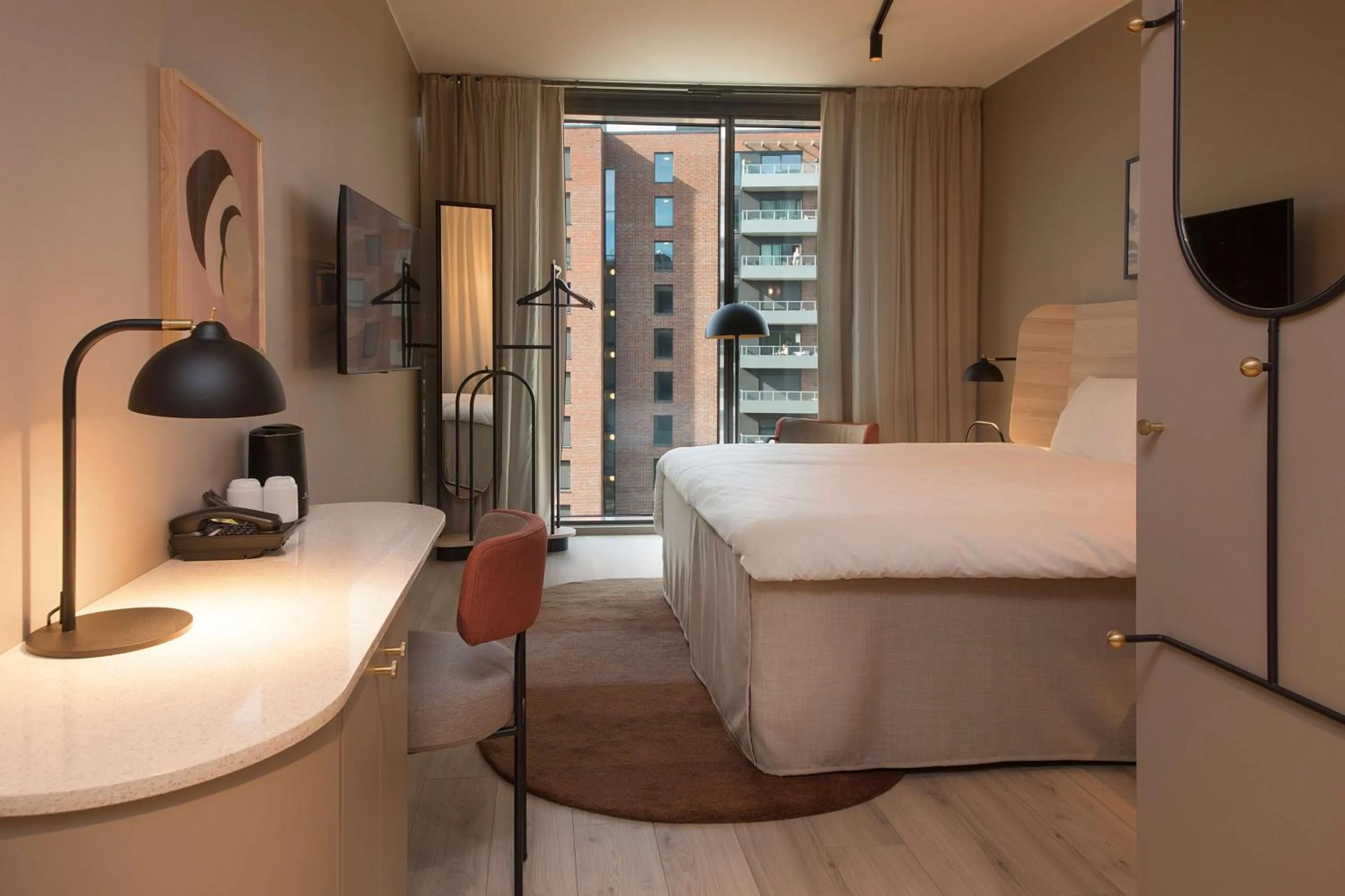 Bedroom, Bed in Scandic Helsfyr