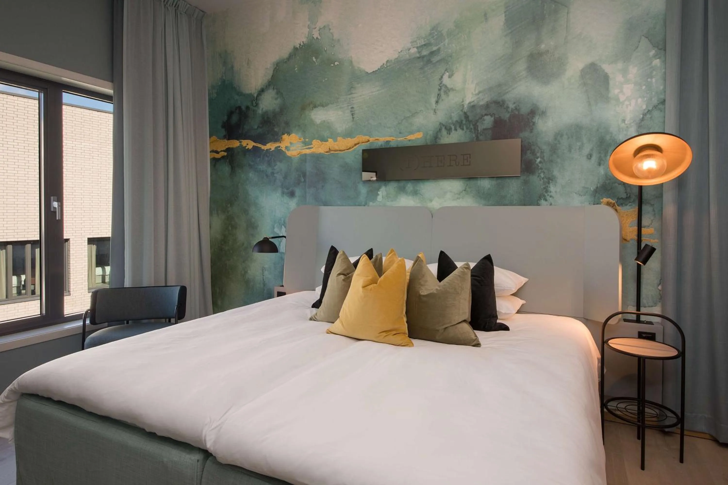 Bedroom, Bed in Scandic Helsfyr