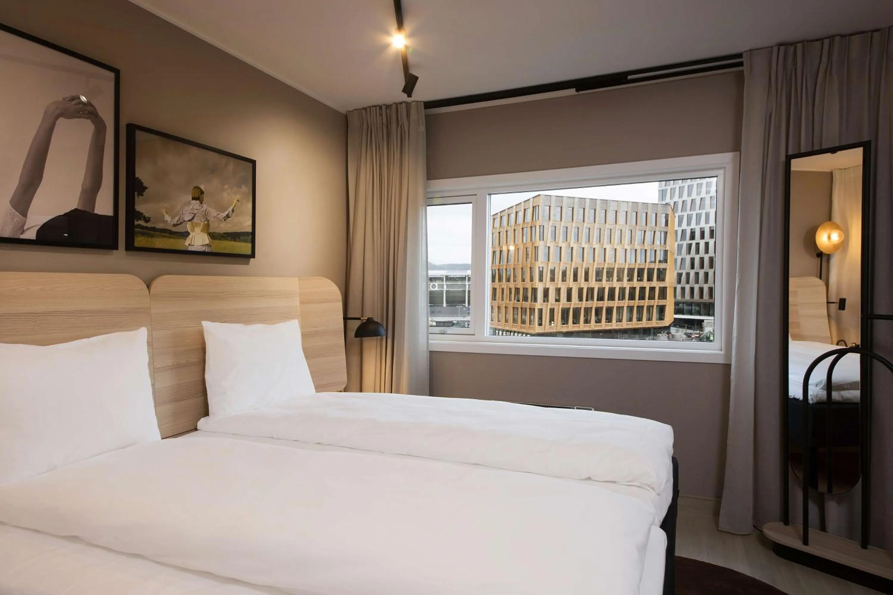 Bedroom, Bed in Scandic Helsfyr