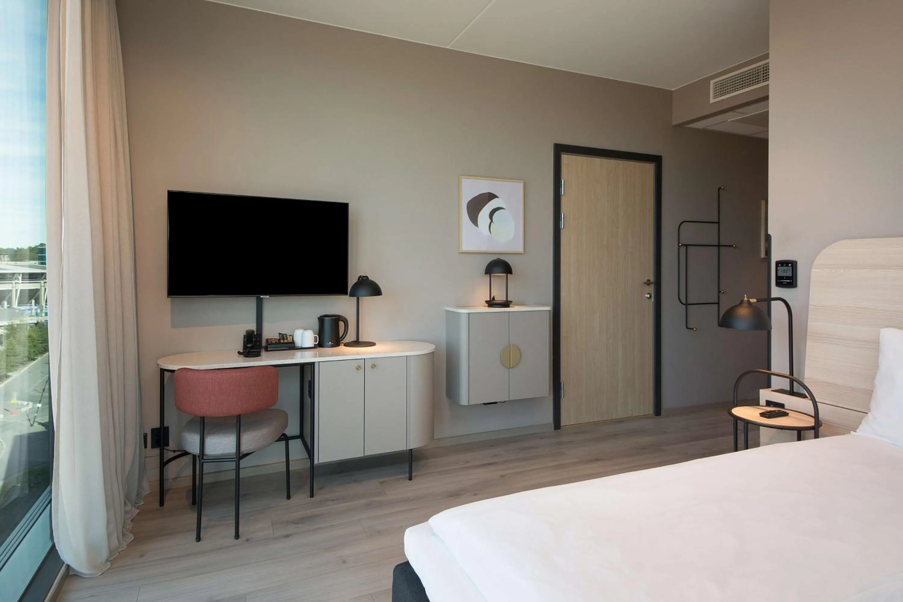 Bedroom, Bed in Scandic Helsfyr