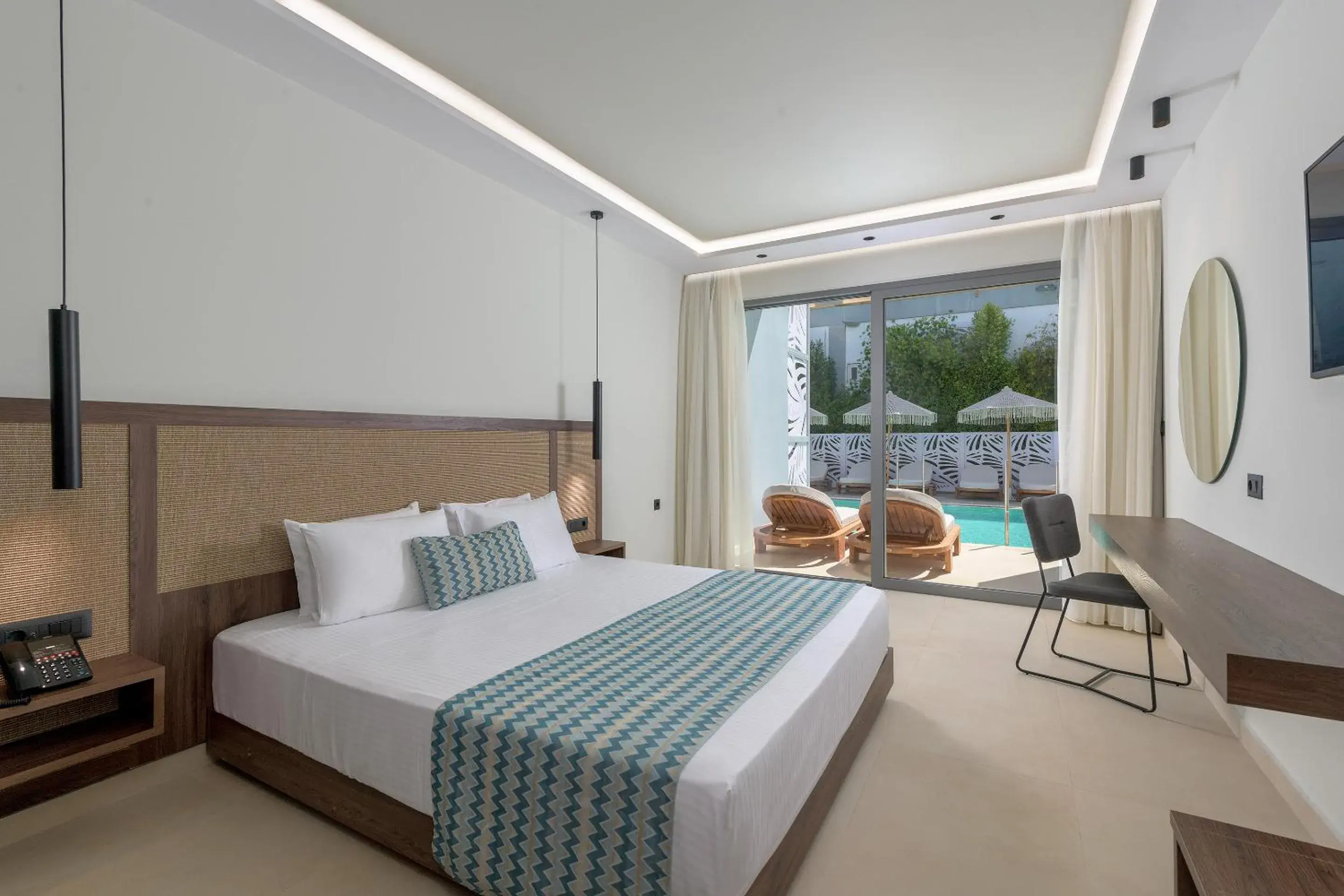 Balcony/Terrace, Bed in Oceanis Park Hotel Balcony/Terrace, Bed in Oceanis Park Hotel