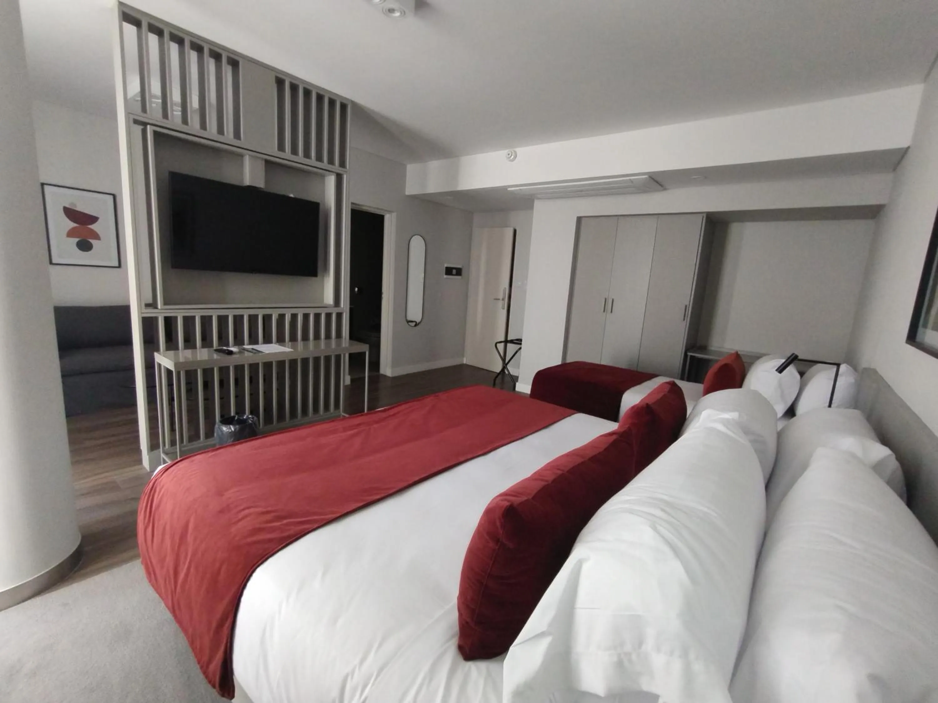 Bed in Guemes Hotel & Spa