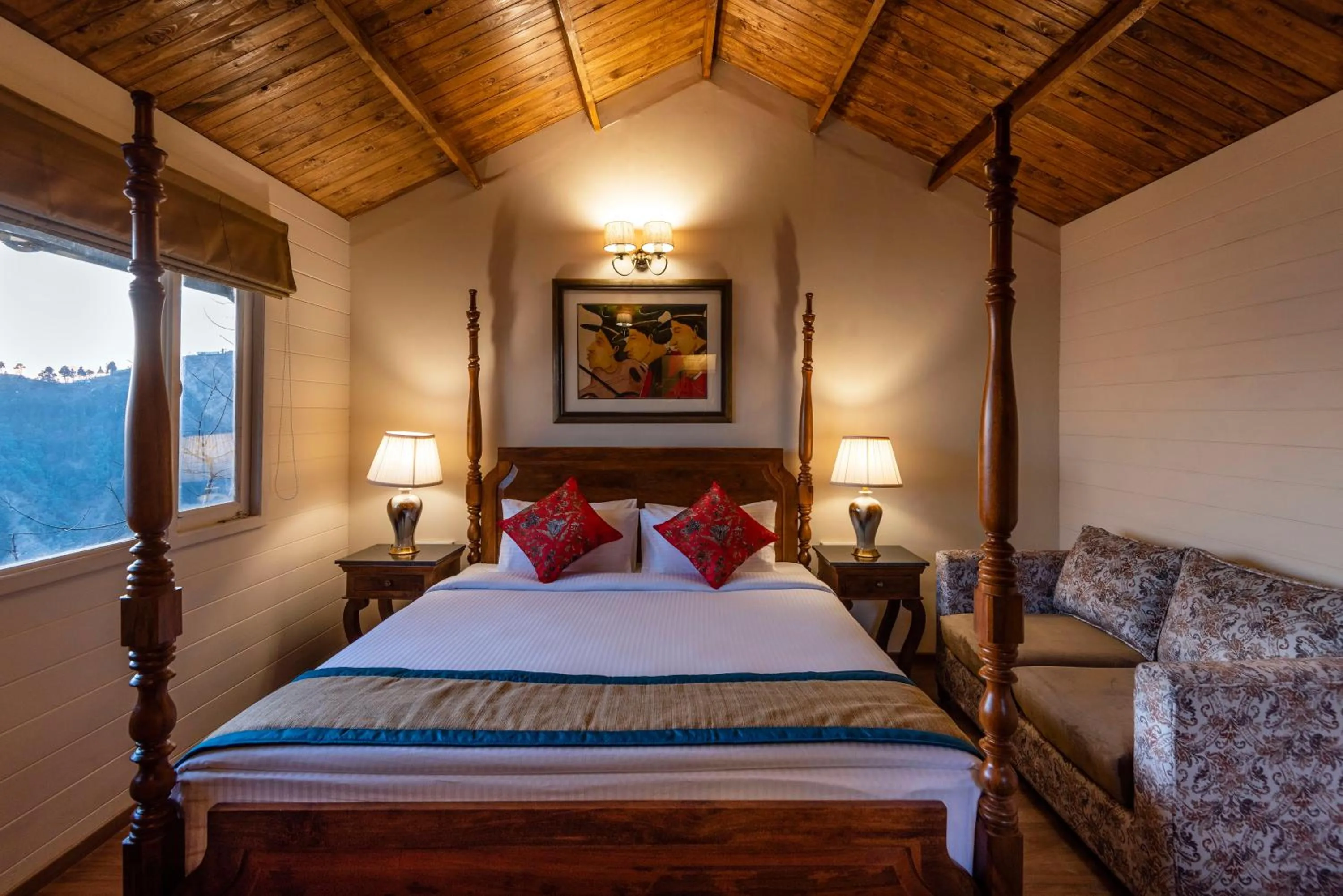 Bed in Larisa Resort, Mussoorie