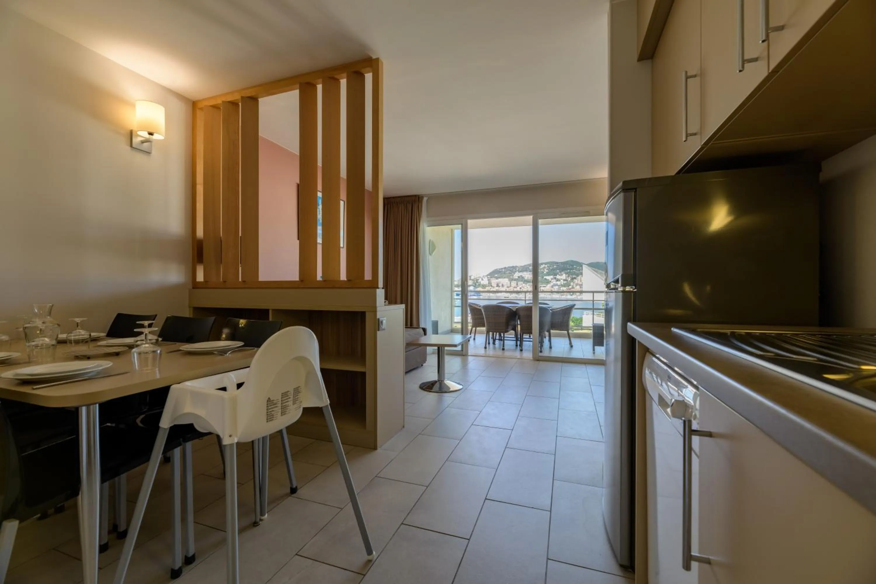 Kitchen or kitchenette in Residence de Tourisme Ajaccio Amirauté