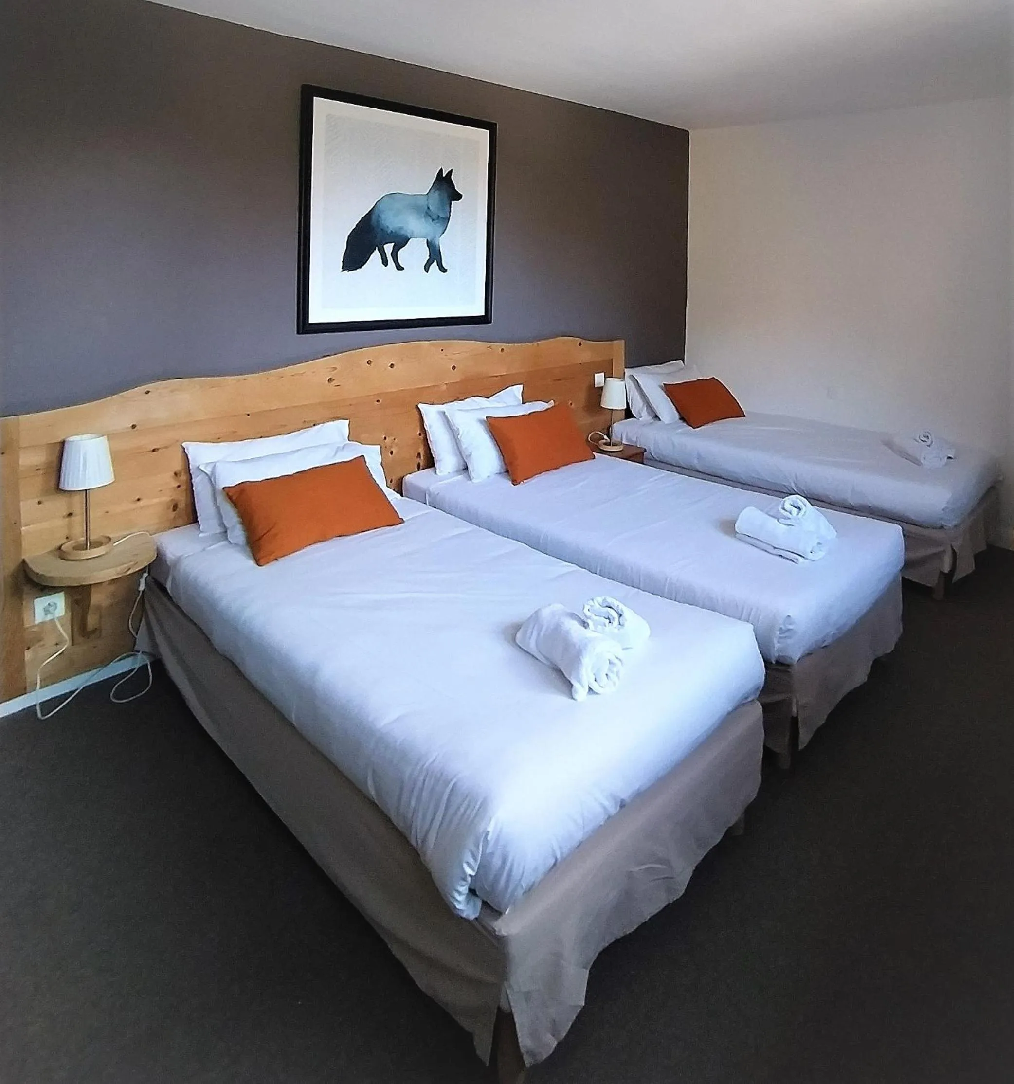 Bed in Hôtel Aalborg