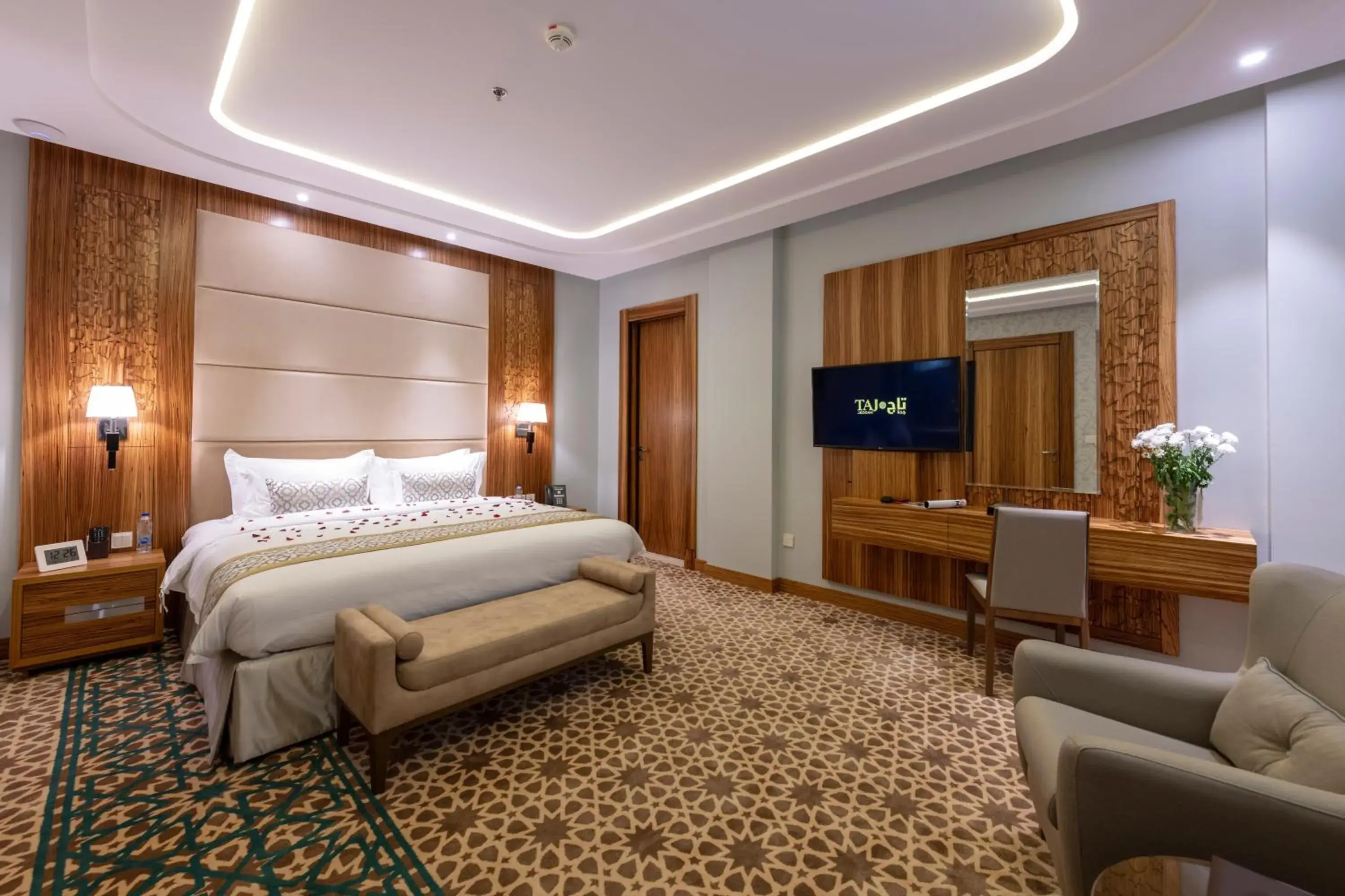 Bed in Taj Jeddah Hotel Apartment Bed in Taj Jeddah Hotel Apartment