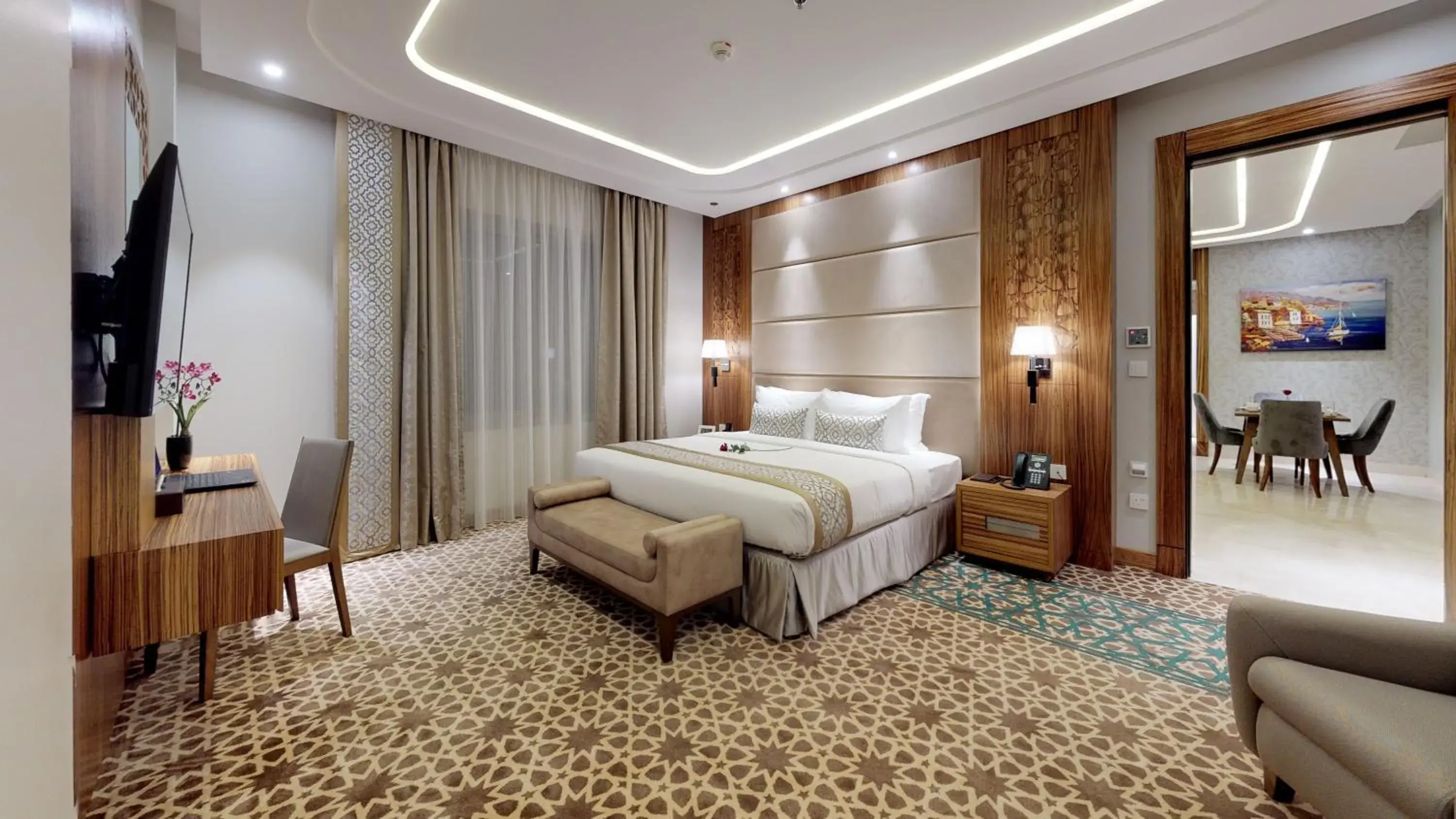 Bed in Taj Jeddah Hotel Apartment Bed in Taj Jeddah Hotel Apartment