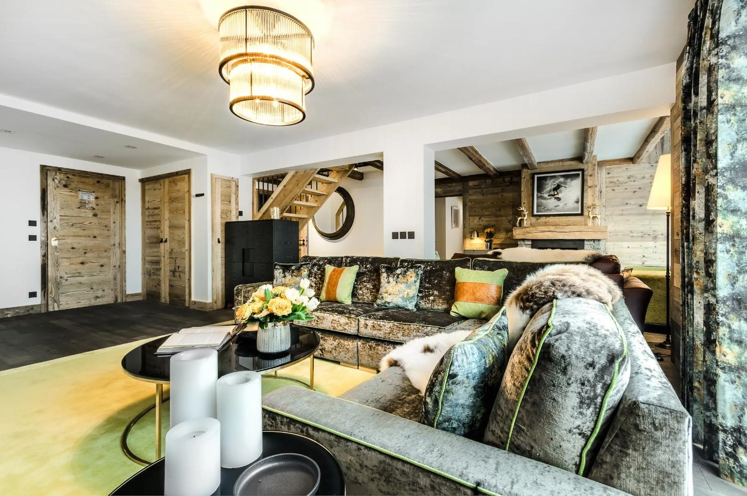 Living room in Hôtel La Sivolière