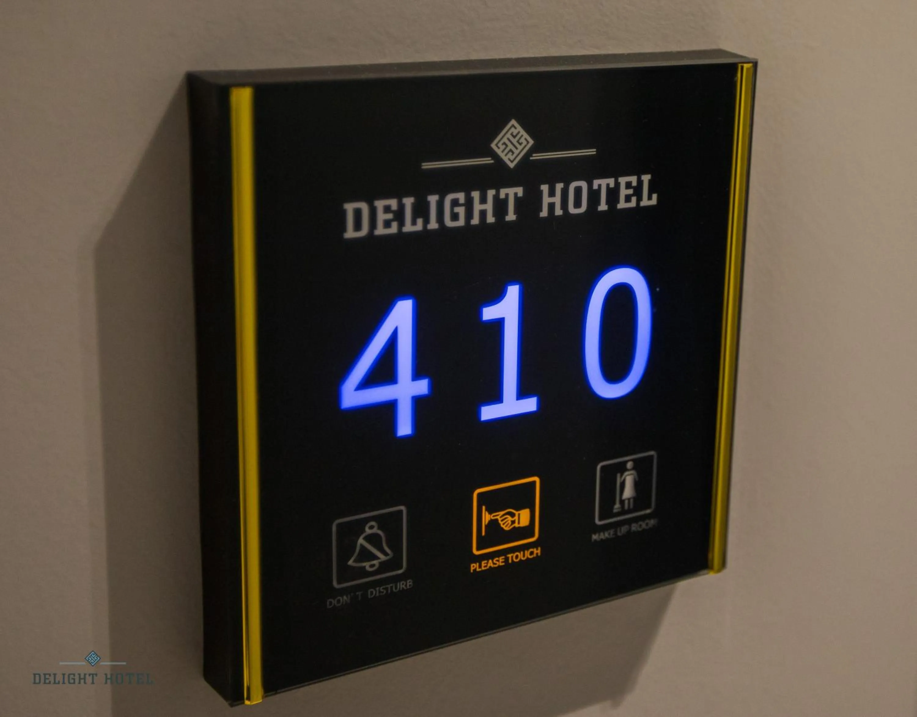 Property logo or sign in Delight Hotel