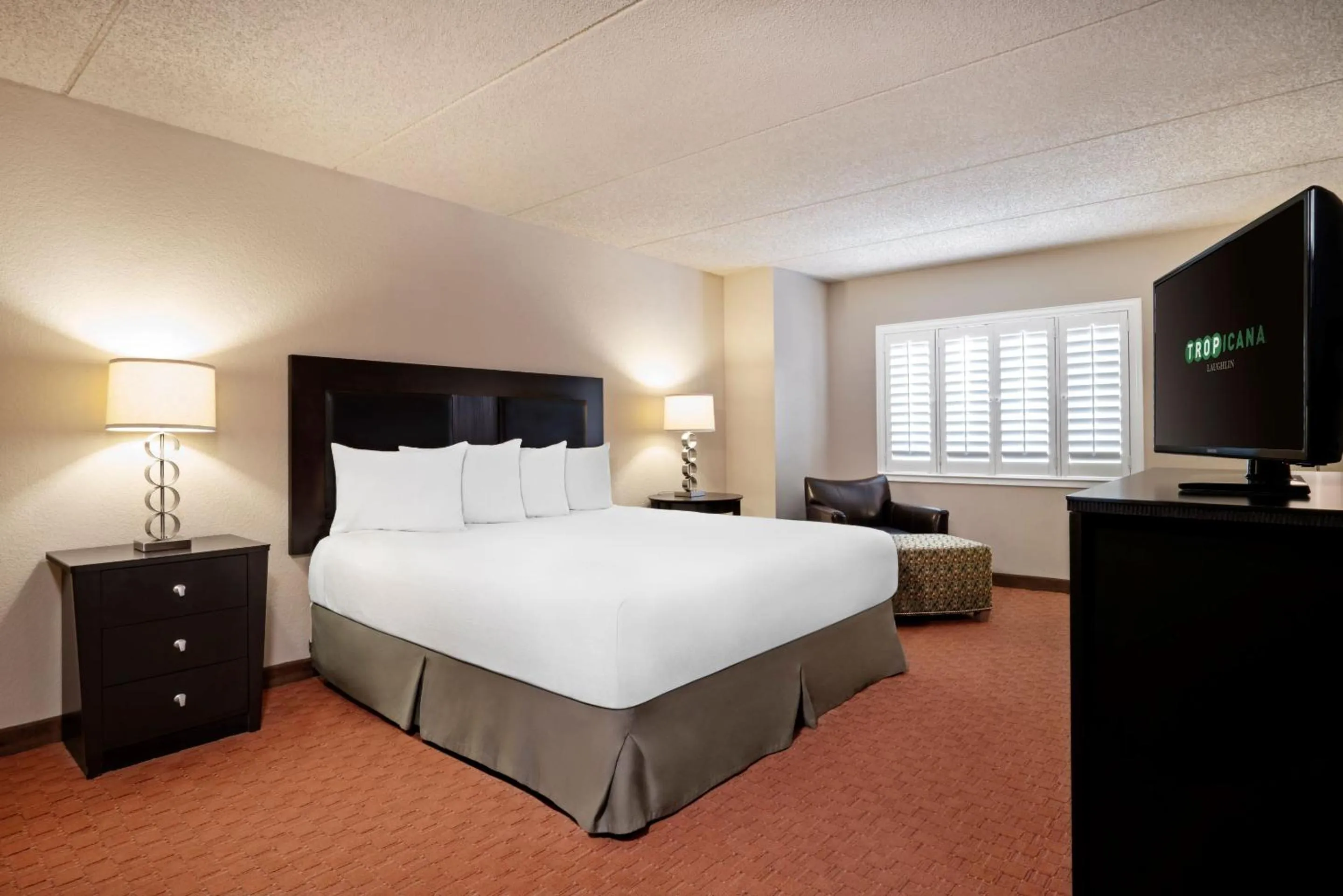 Bedroom, Bed in Tropicana Laughlin, A Caesars Destination
