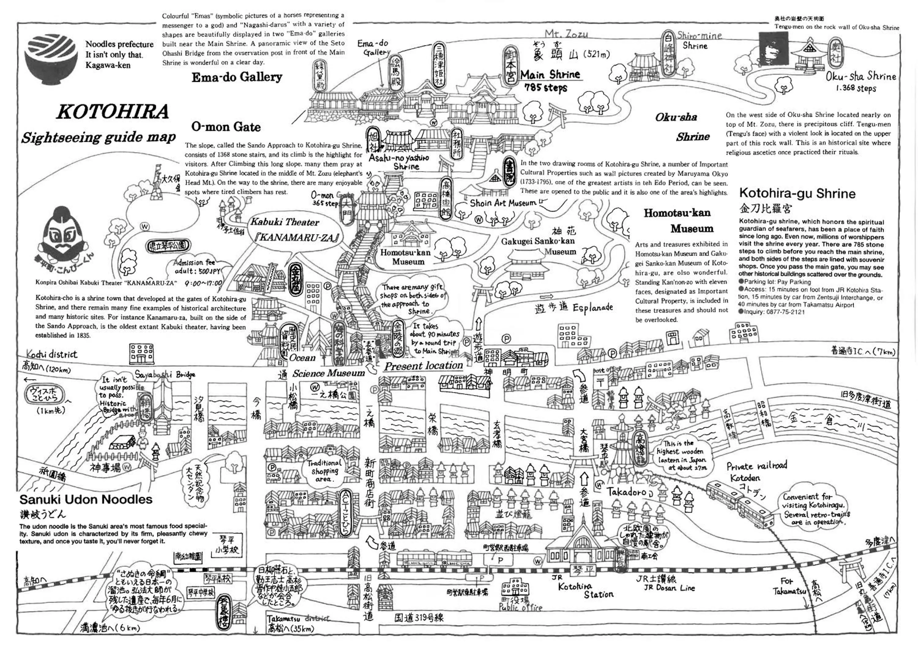 Nearby landmark in Kotohira Riverside Hotel