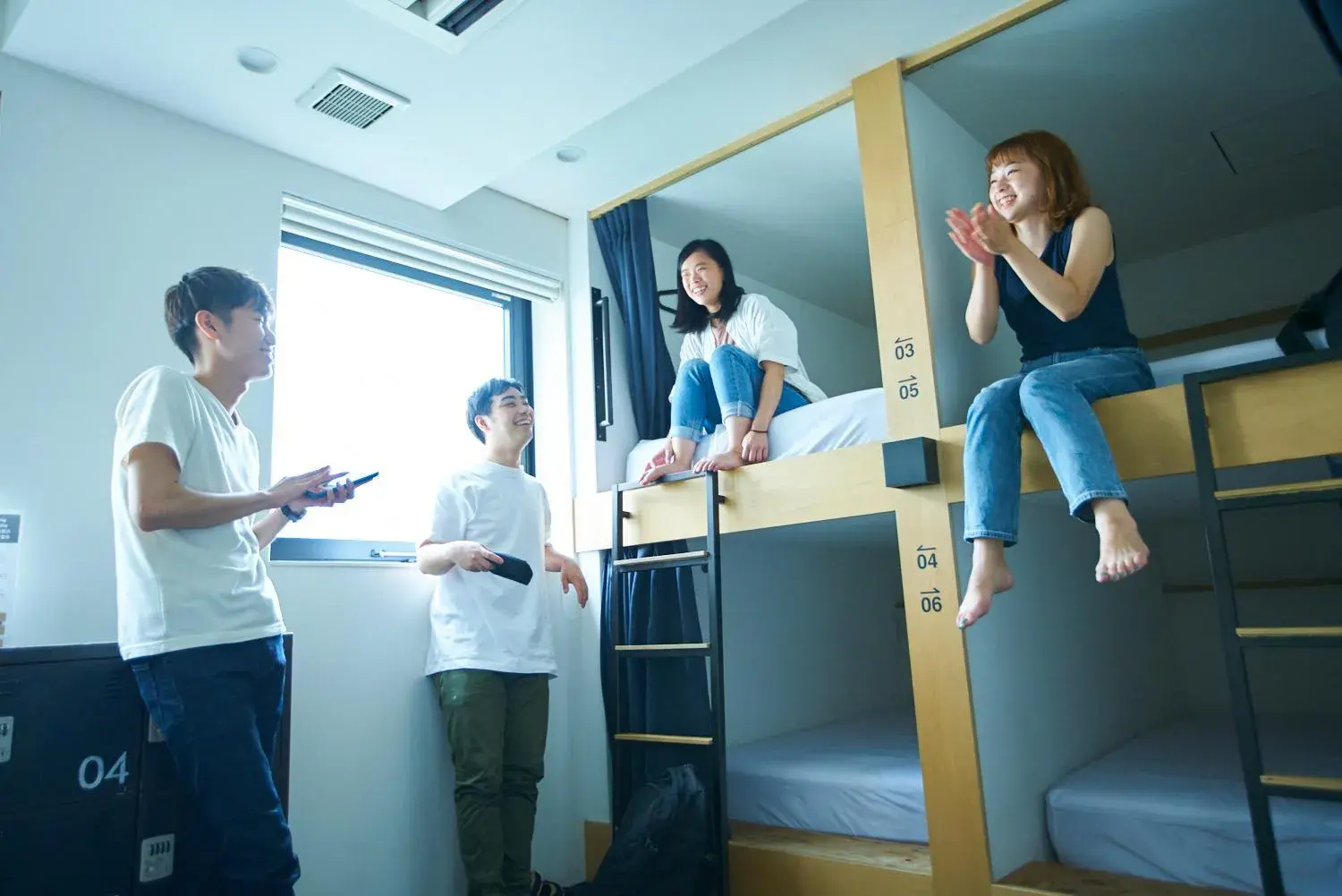 bunk bed in Piece Hostel Kyoto bunk bed in Piece Hostel Kyoto