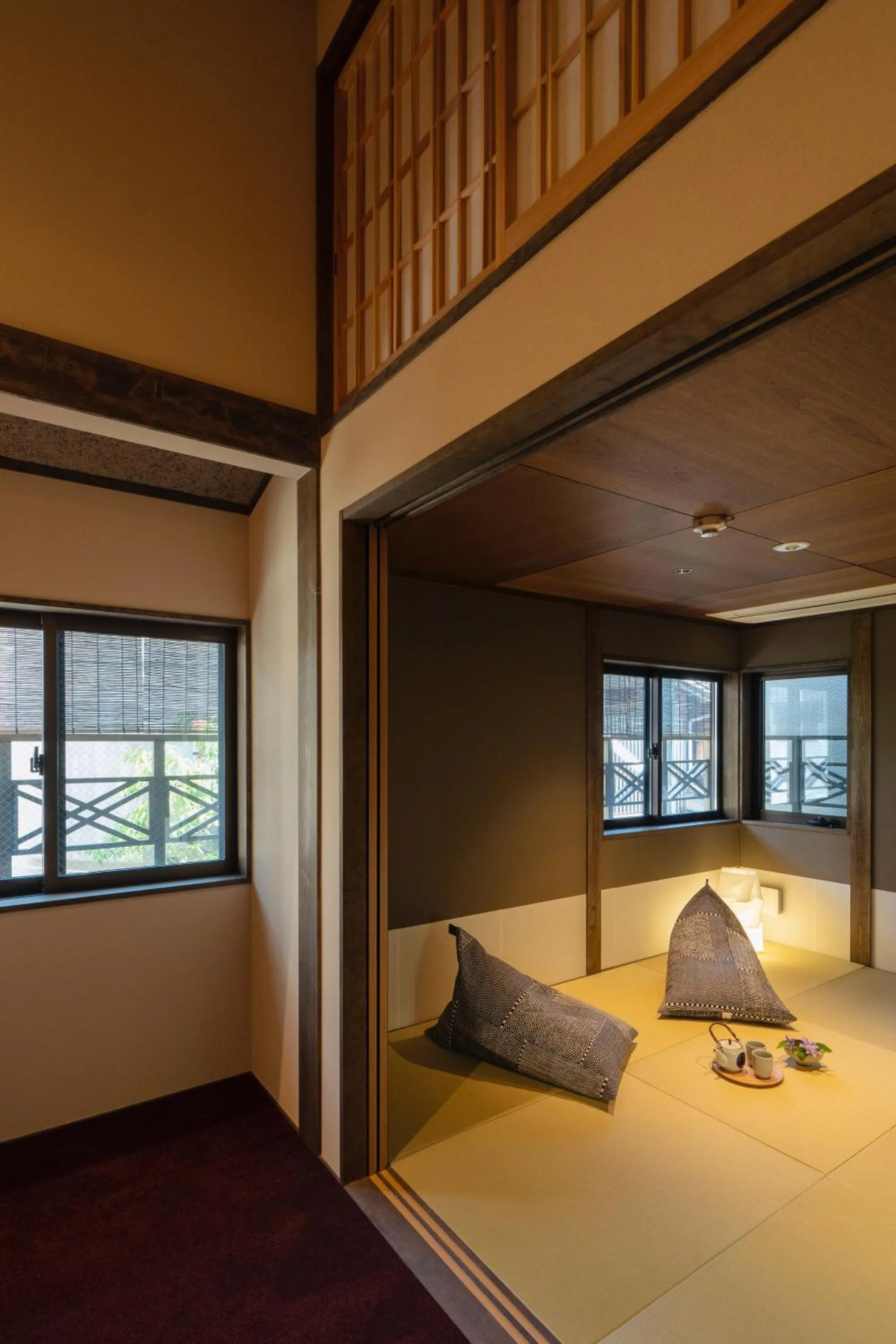 View (from property/room), Bed in THE MACHIYA KAZAHAYA