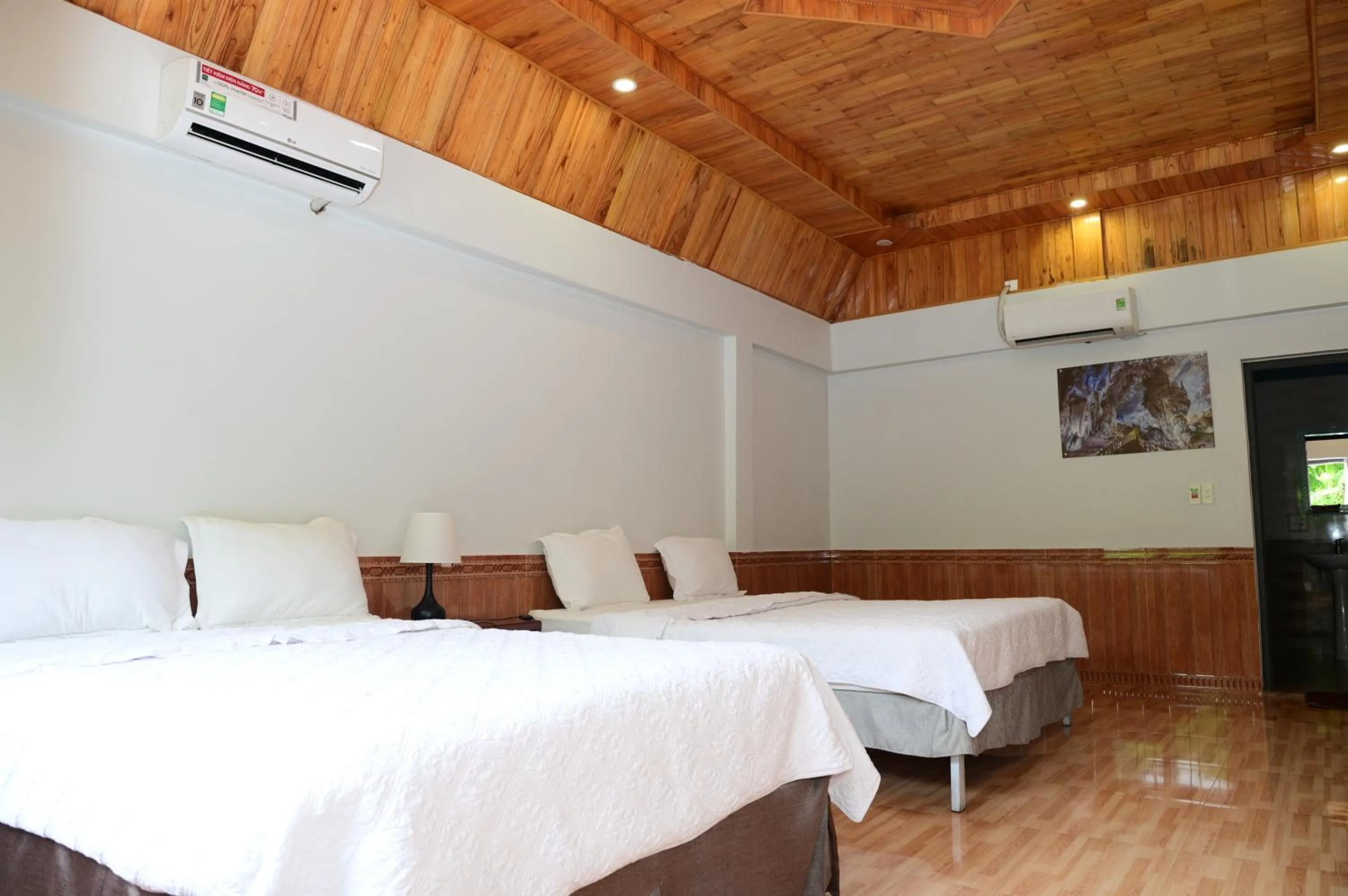 Bed in Restful River Bungalow