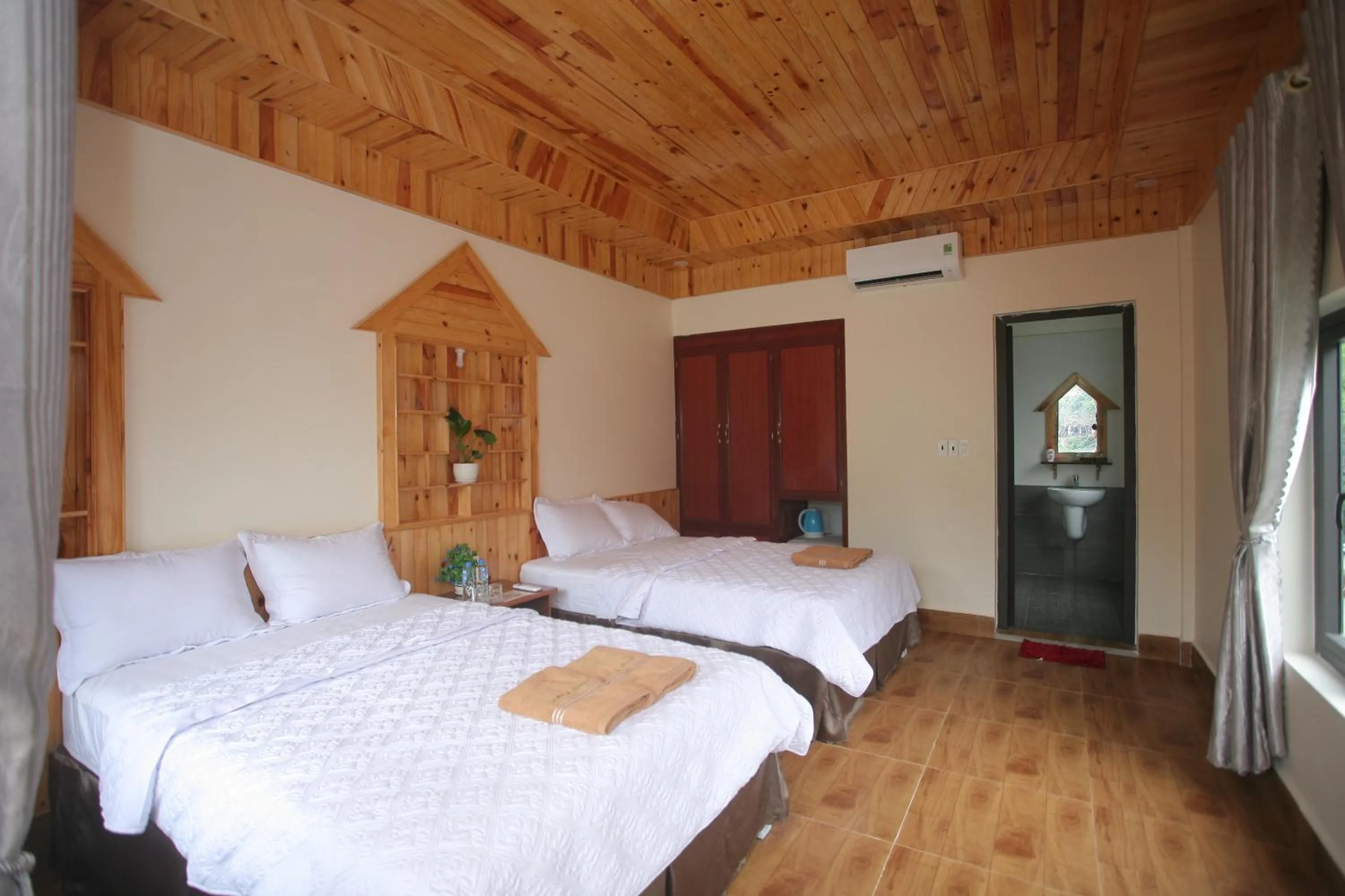 Bed in Restful River Bungalow