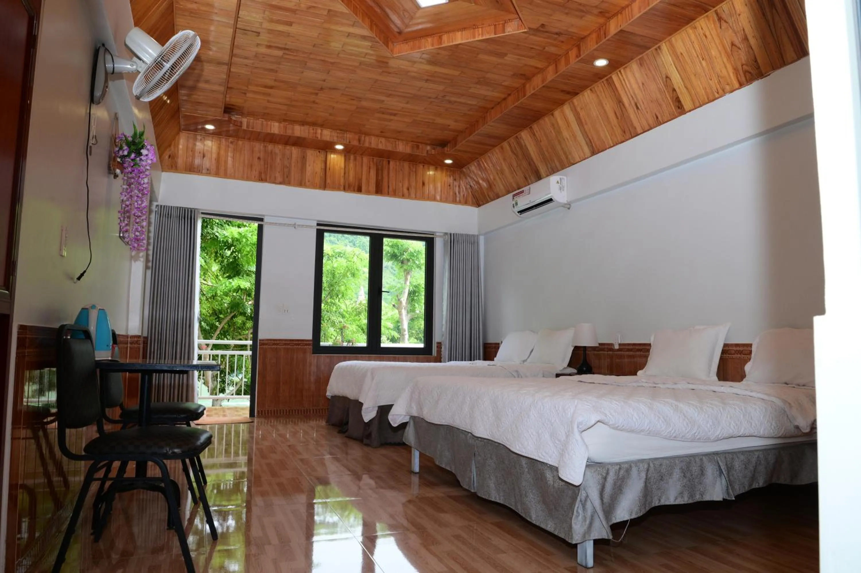 Bed in Restful River Bungalow