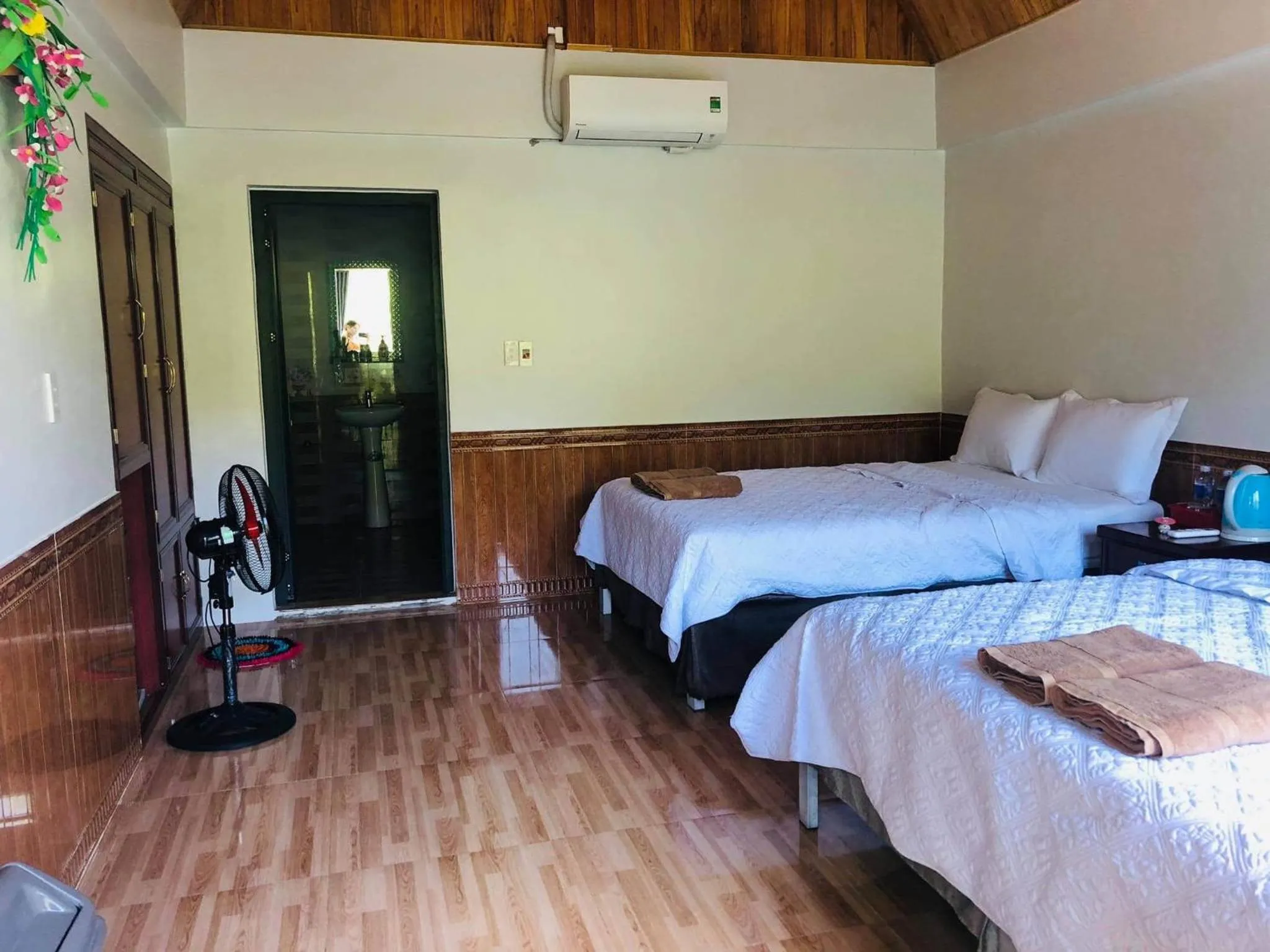 Bed in Restful River Bungalow