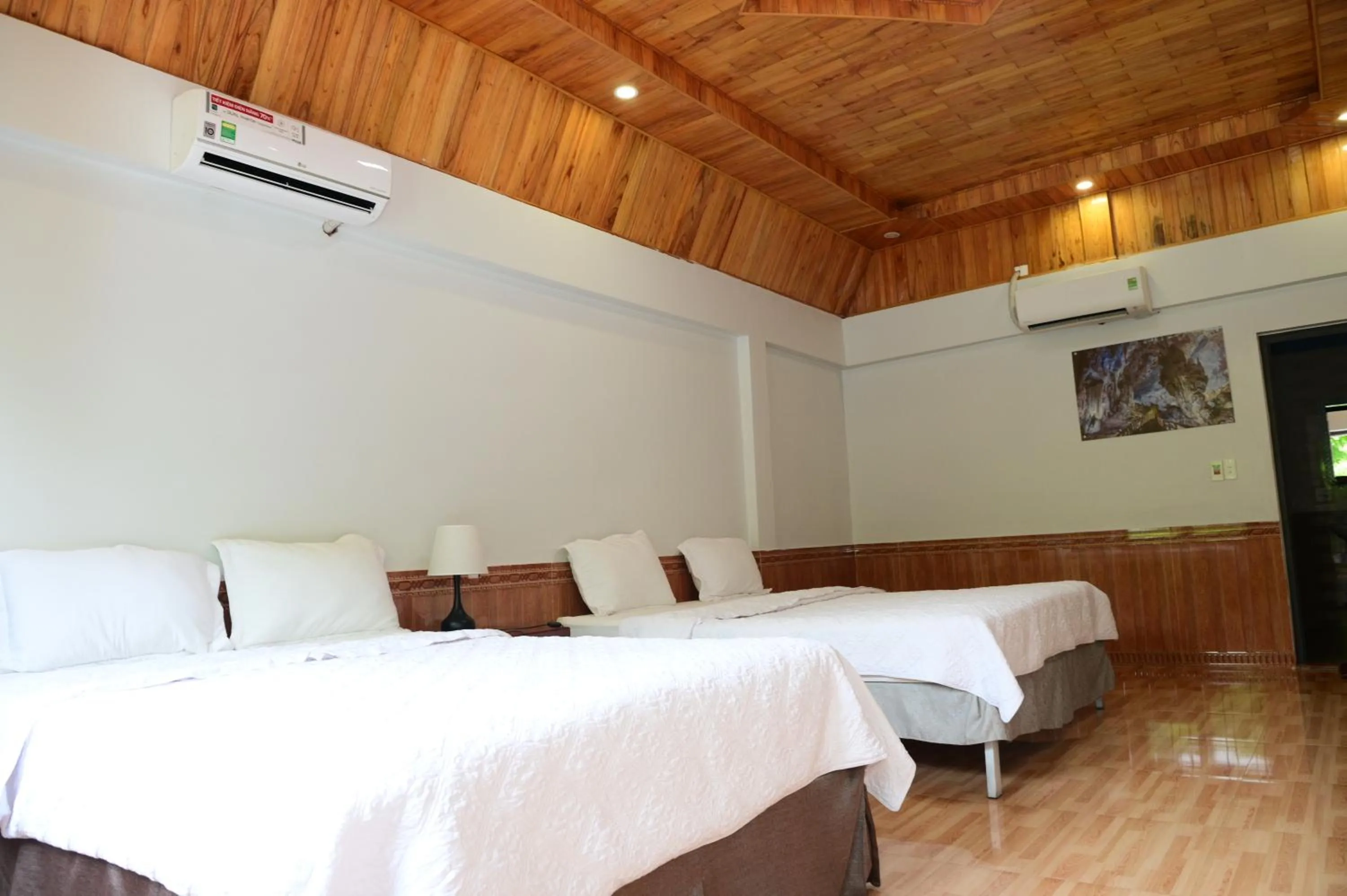 Bed in Restful River Bungalow