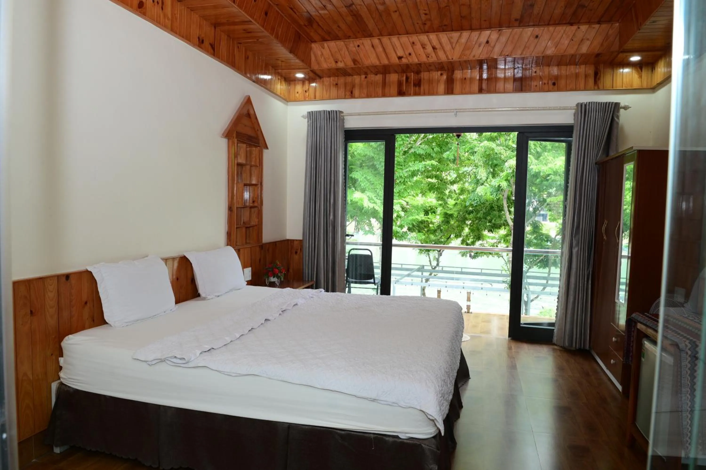 Bed in Restful River Bungalow