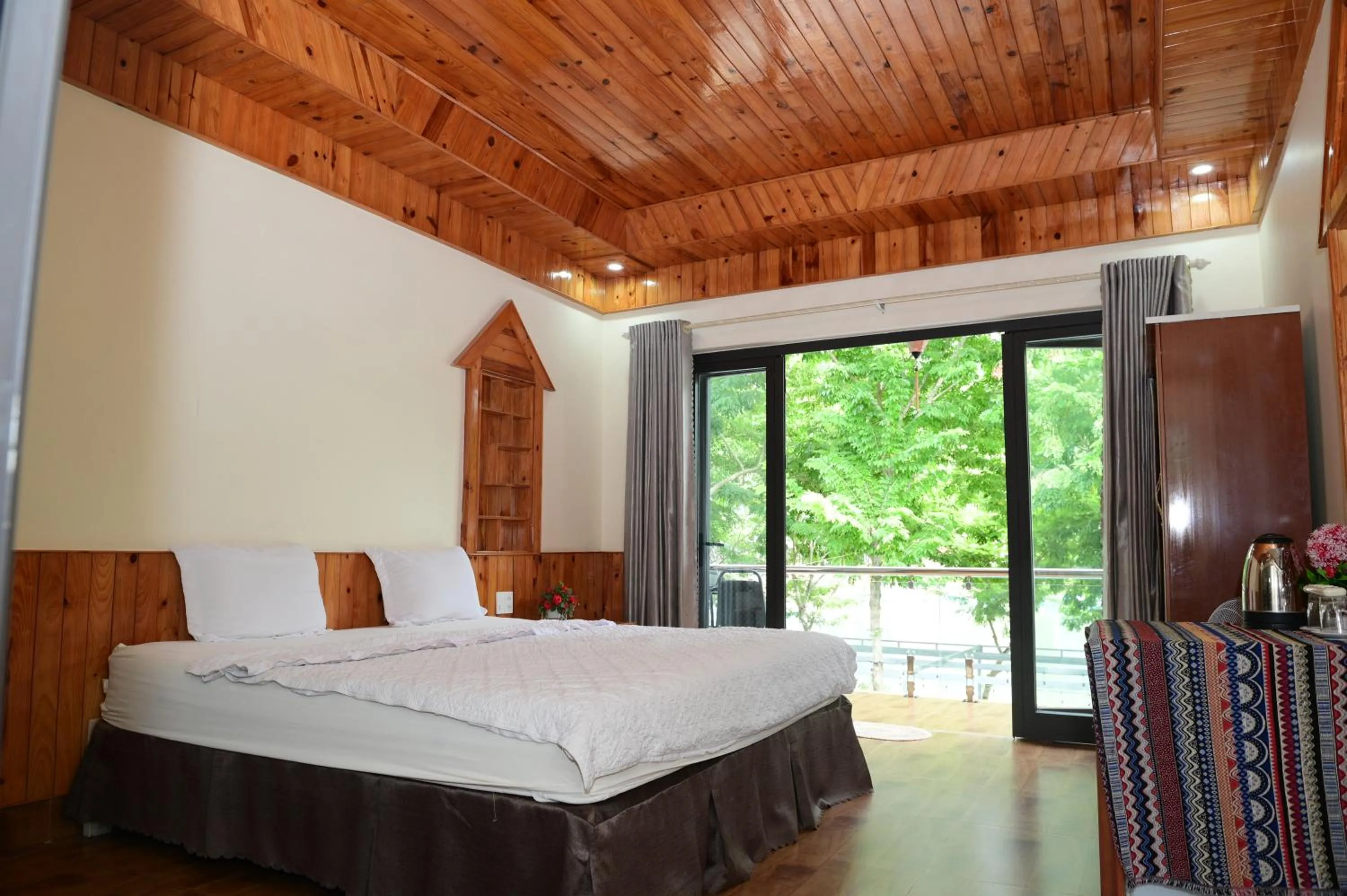 Bed in Restful River Bungalow