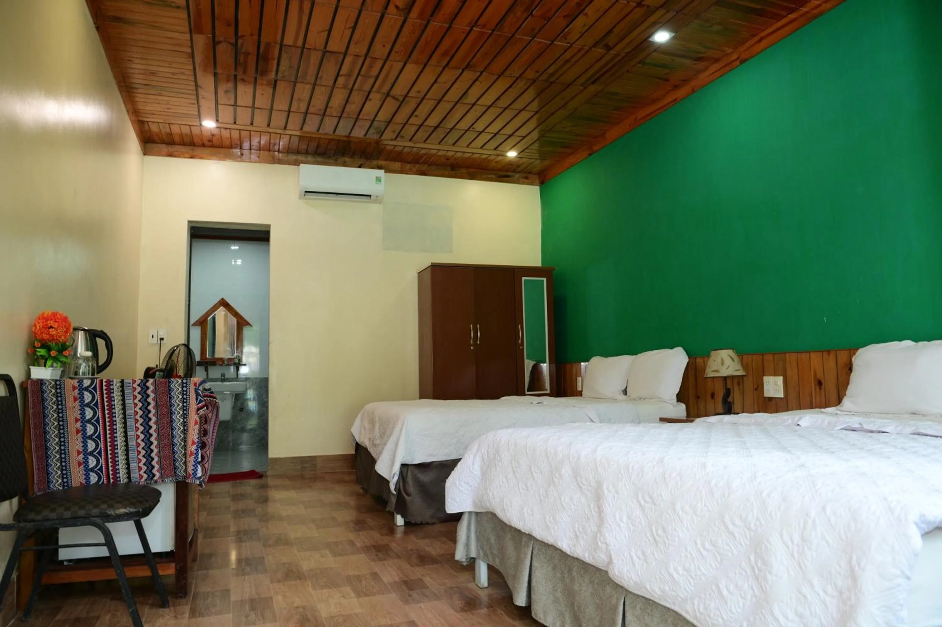 Bed in Restful River Bungalow