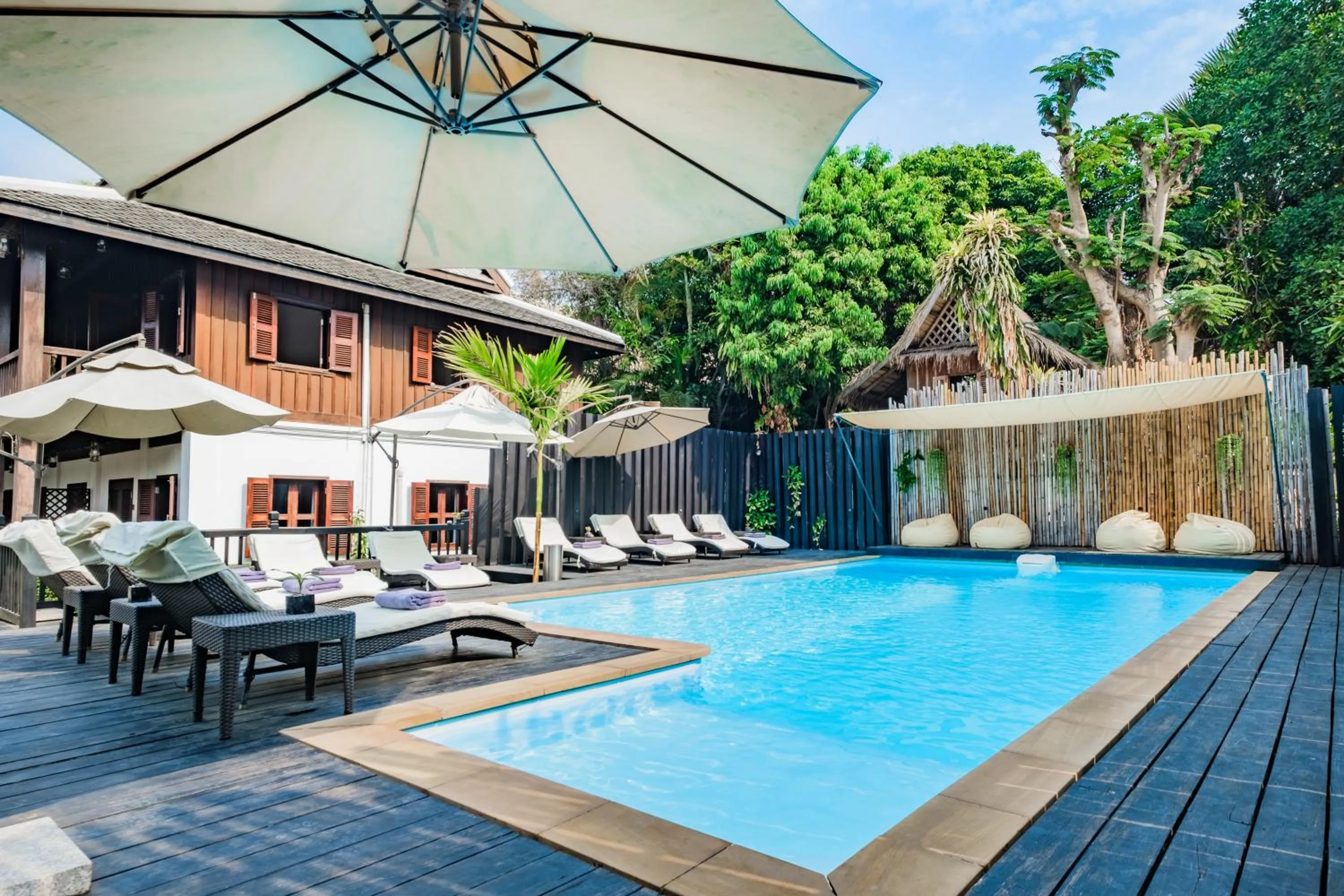 Swimming pool in Sanctuary Hotel Luang Prabang