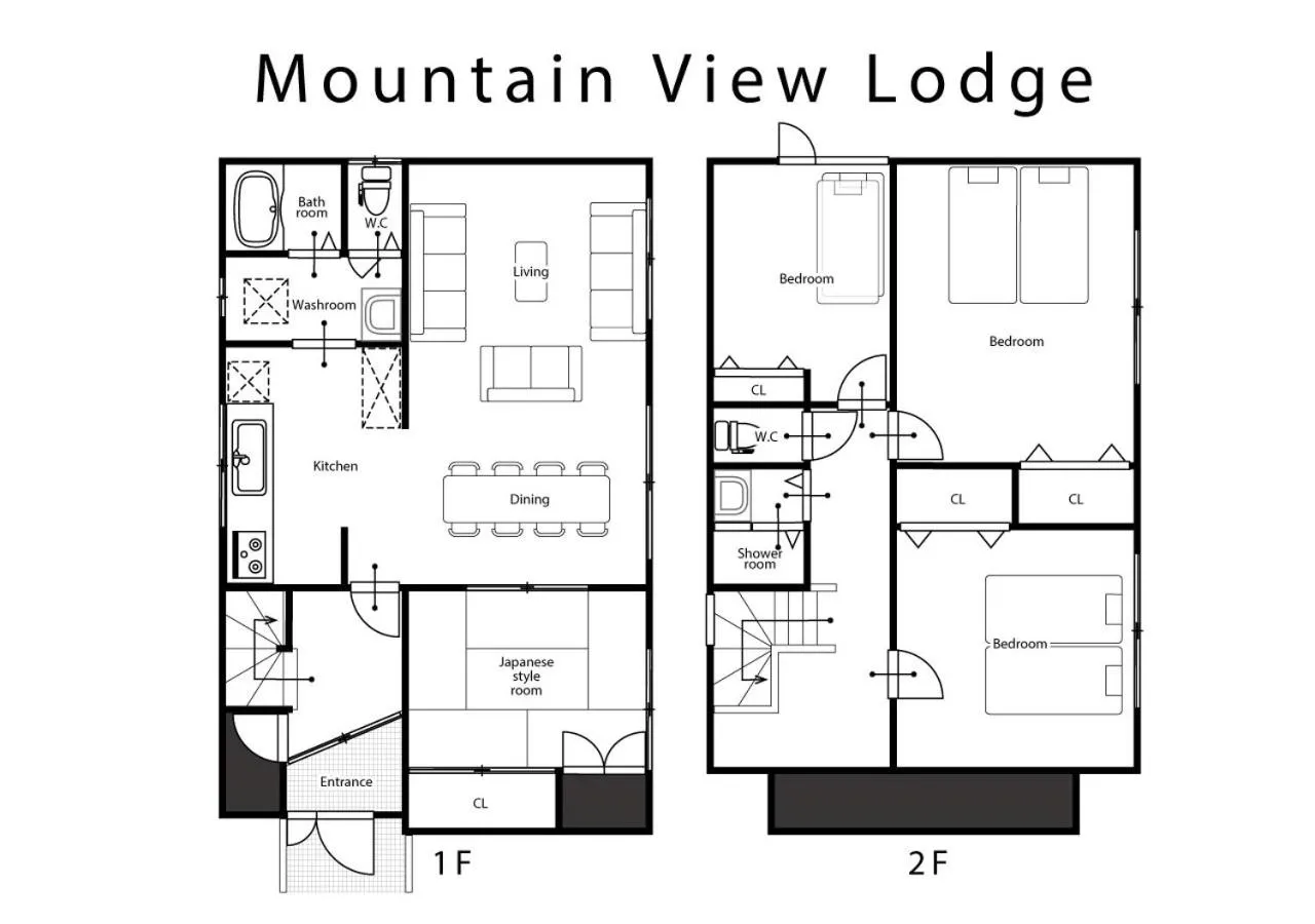 Floor plan in Mountain View Lodge