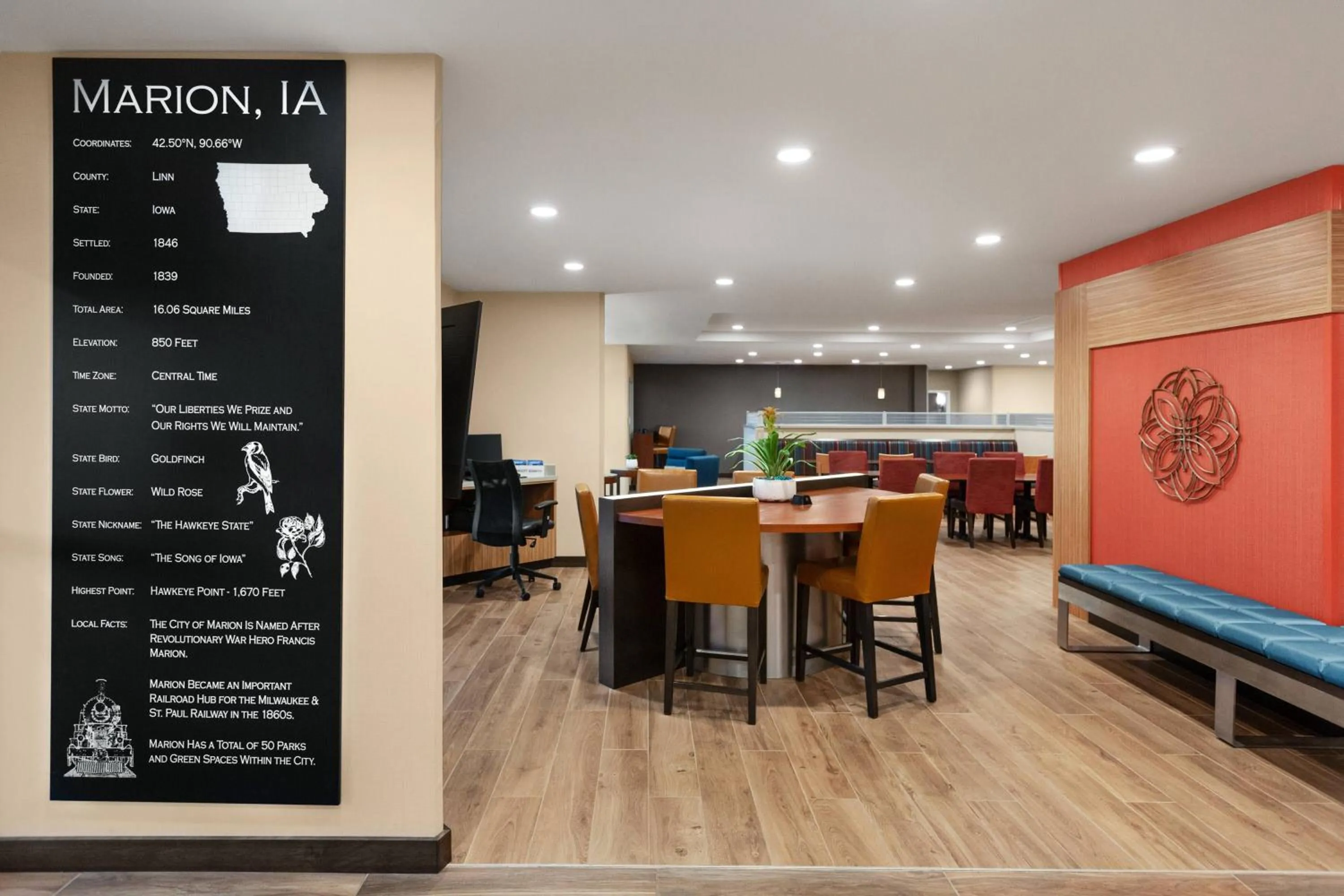 Lobby or reception in TownePlace Suites Cedar Rapids Marion