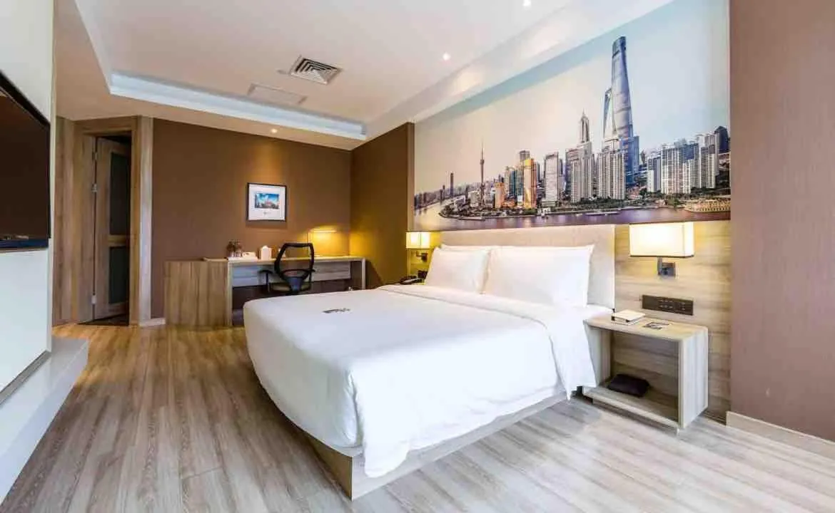 Bed in Atour Hotel Shanghai Xinzhuang