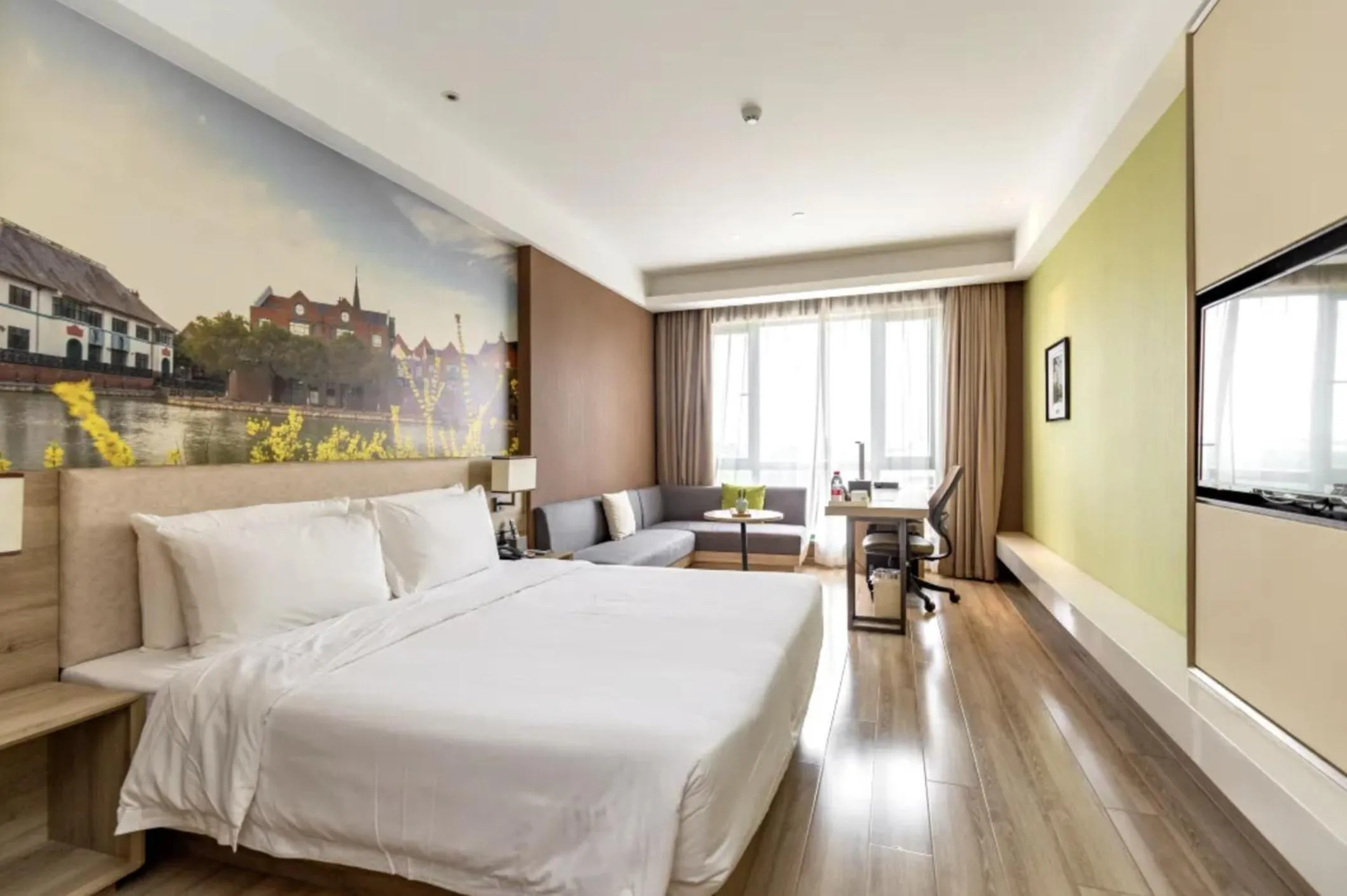 Bedroom, Bed in Atour Hotel Shanghai Xinzhuang