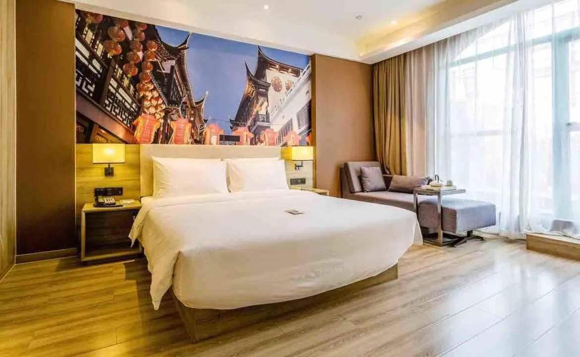 Bed in Atour Hotel Shanghai Xinzhuang
