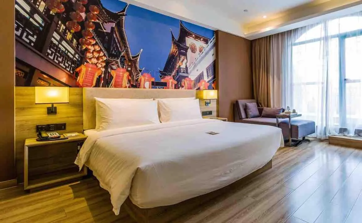 Bed in Atour Hotel Shanghai Xinzhuang