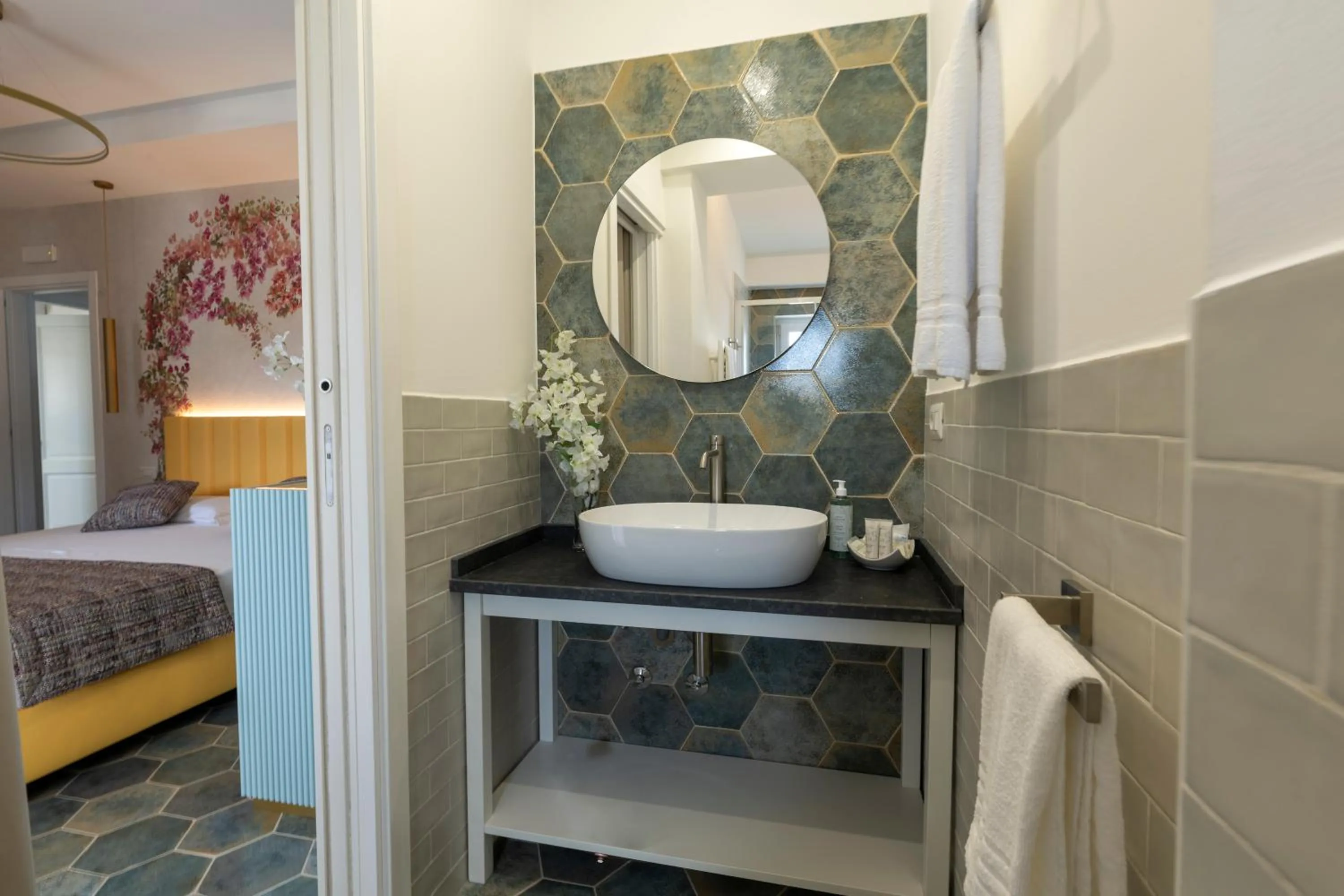 Bathroom, Bed in B&B Il Castello