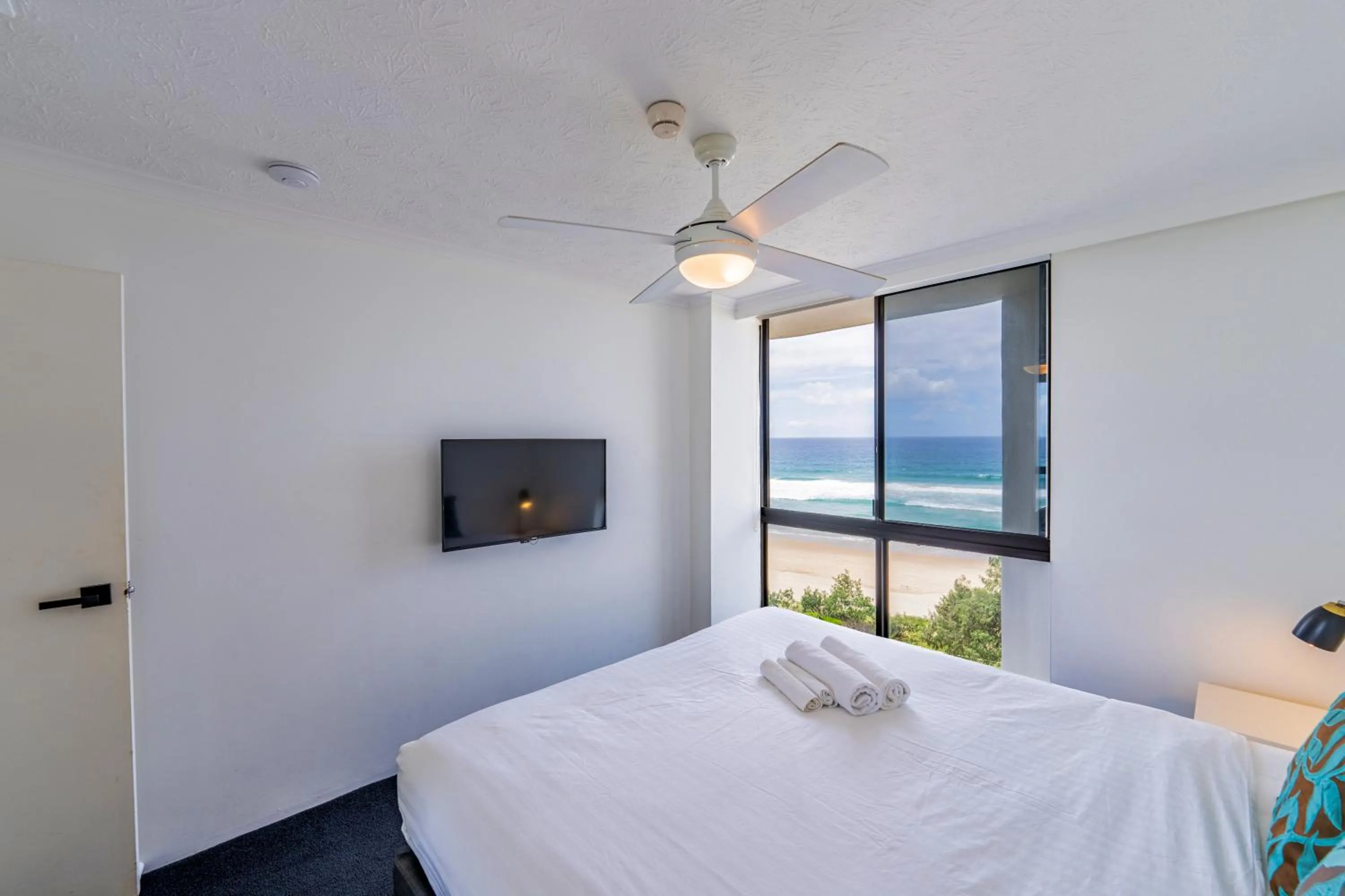 Bedroom, Bed in Olympus Beachfront Apartments