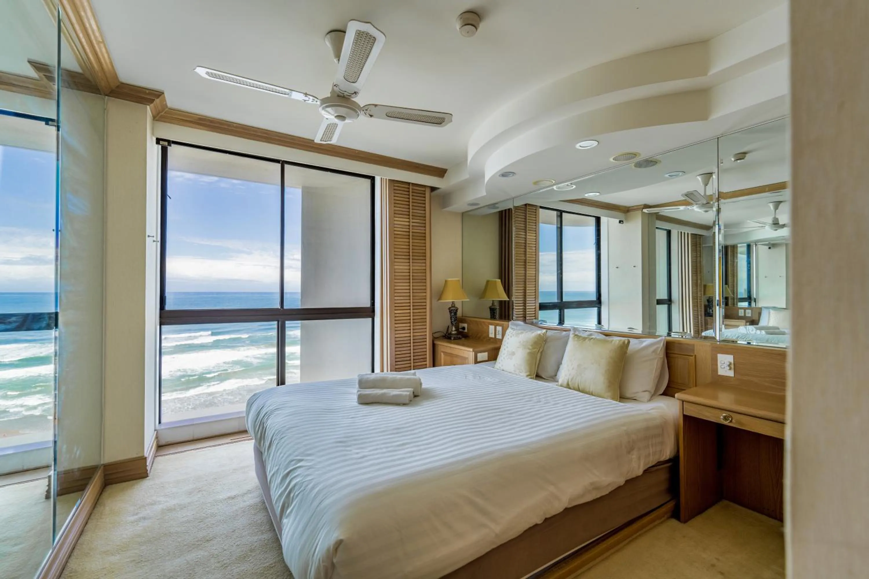 Bedroom, Bed in Olympus Beachfront Apartments