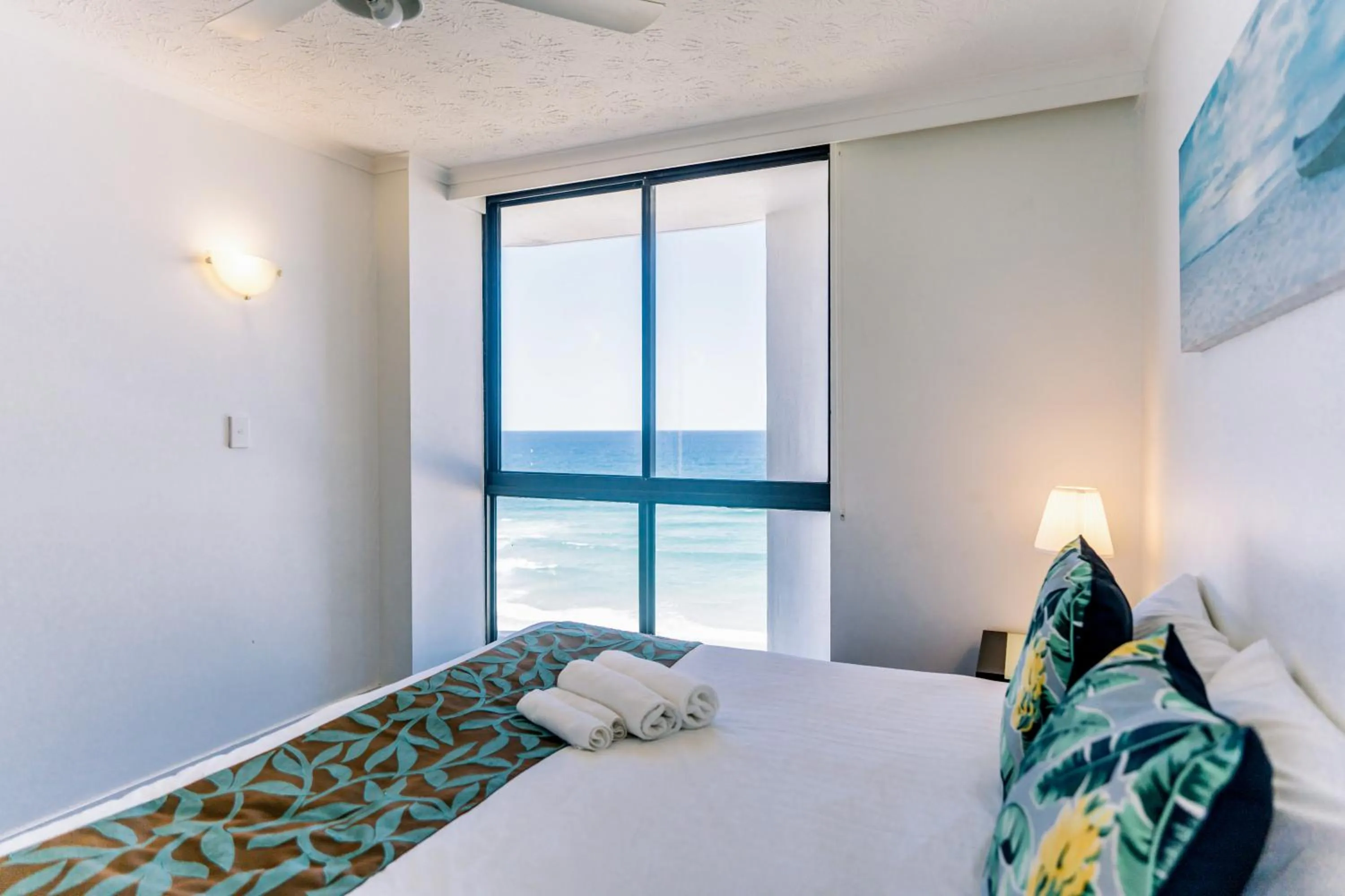 Bedroom, Bed in Olympus Beachfront Apartments