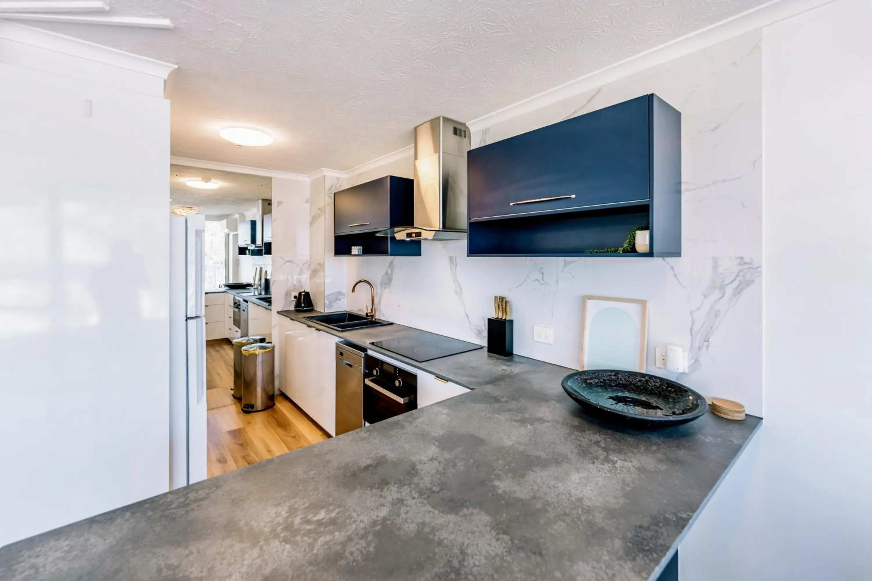 kitchen in Olympus Beachfront Apartments