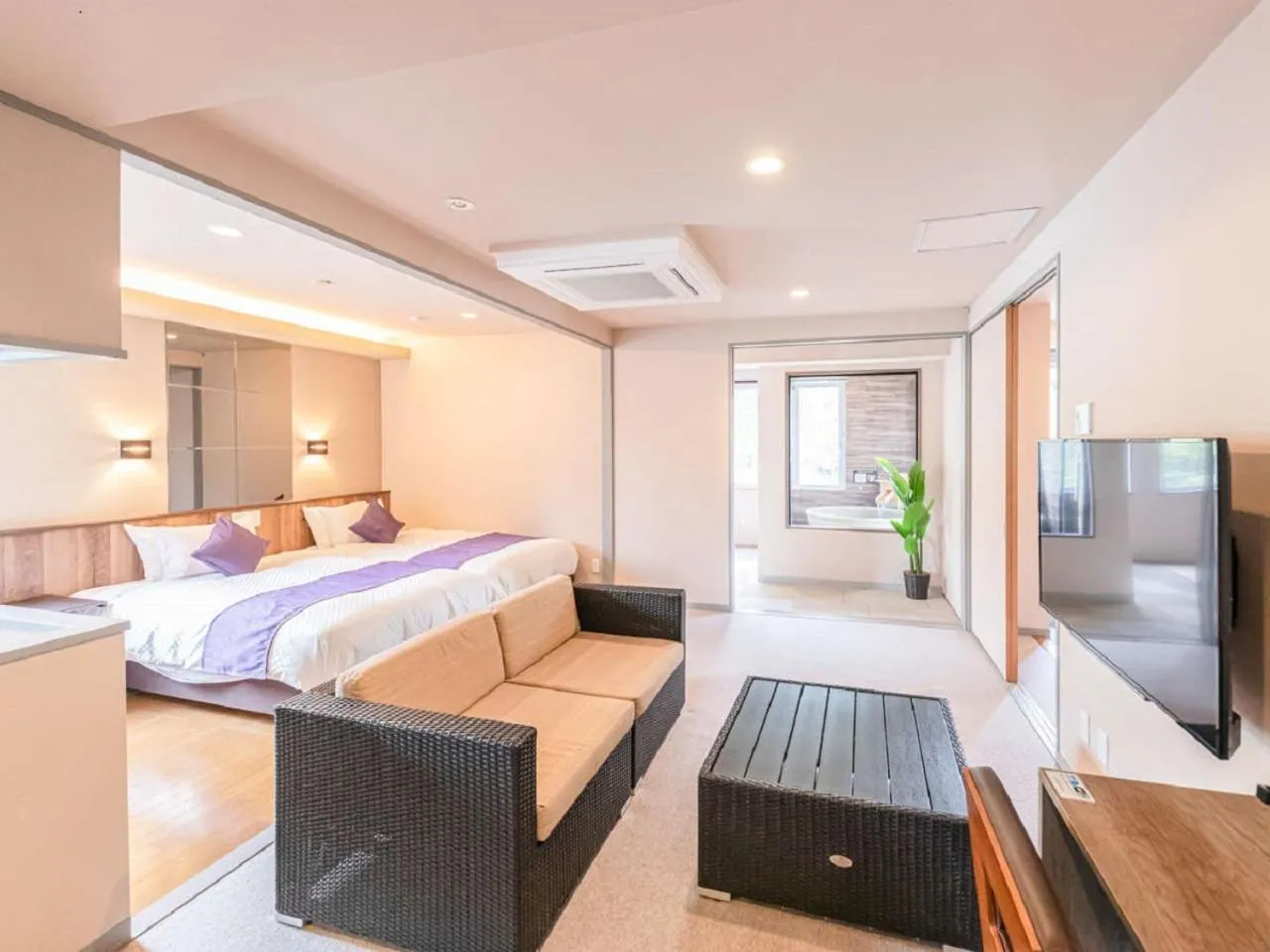 Photo of the whole room, Bed in LiVEMAX RESORT Kusatsu Onsen