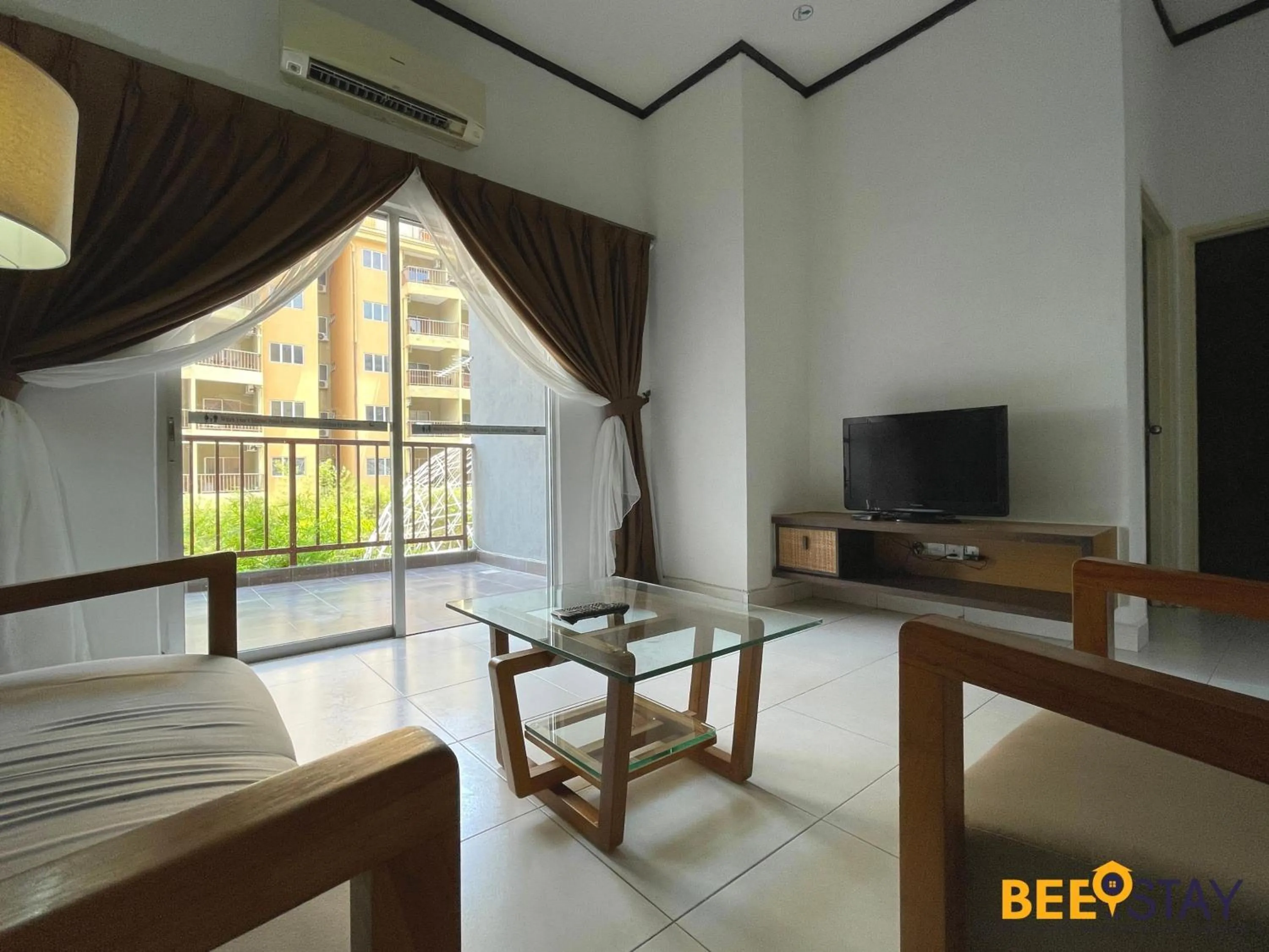 Living room, Bed in Gold Coast Morib Studio l Apartment I Penthouse