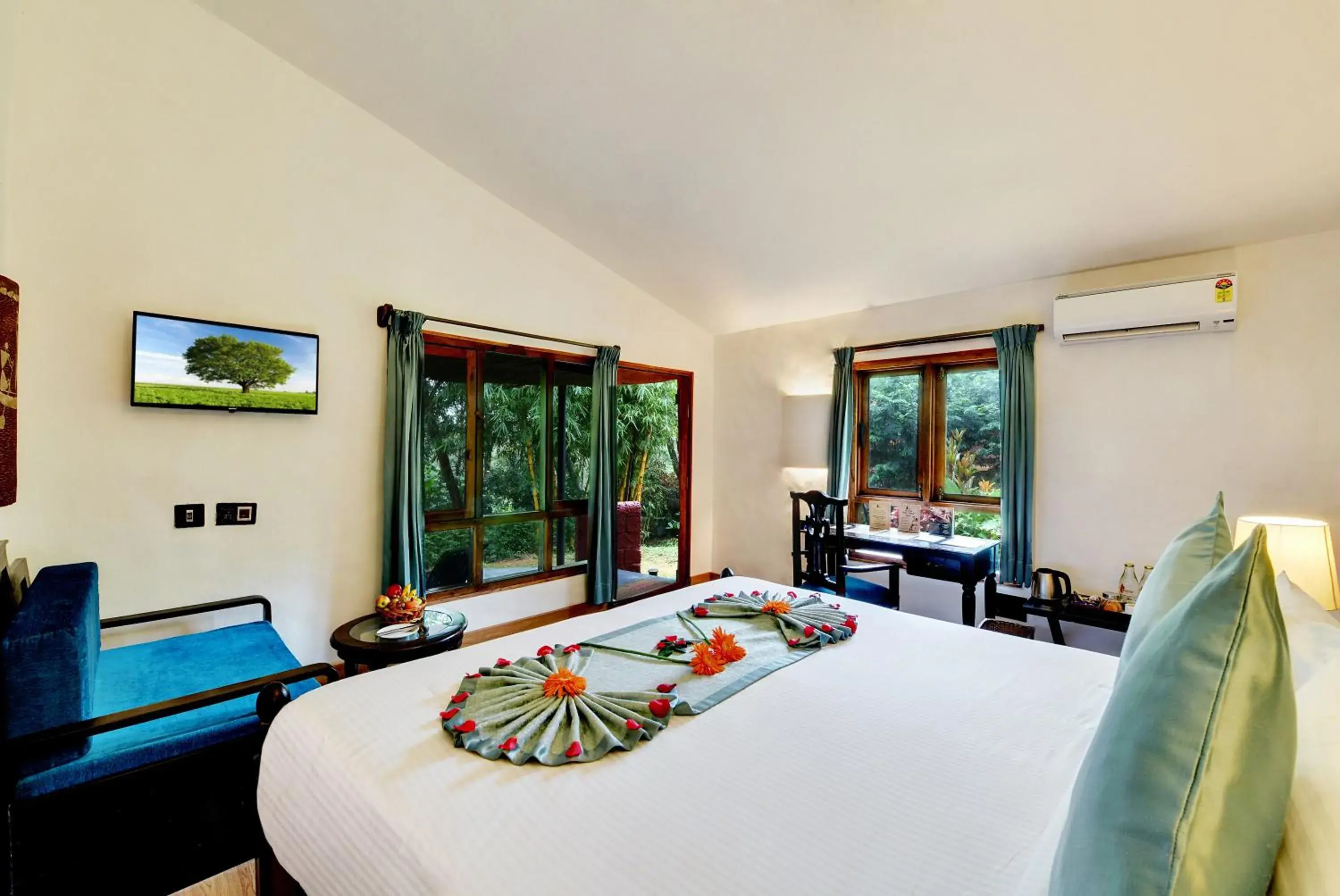 Photo of the whole room, Bed in Heritage Resort Coorg Photo of the whole room, Bed in Heritage Resort Coorg