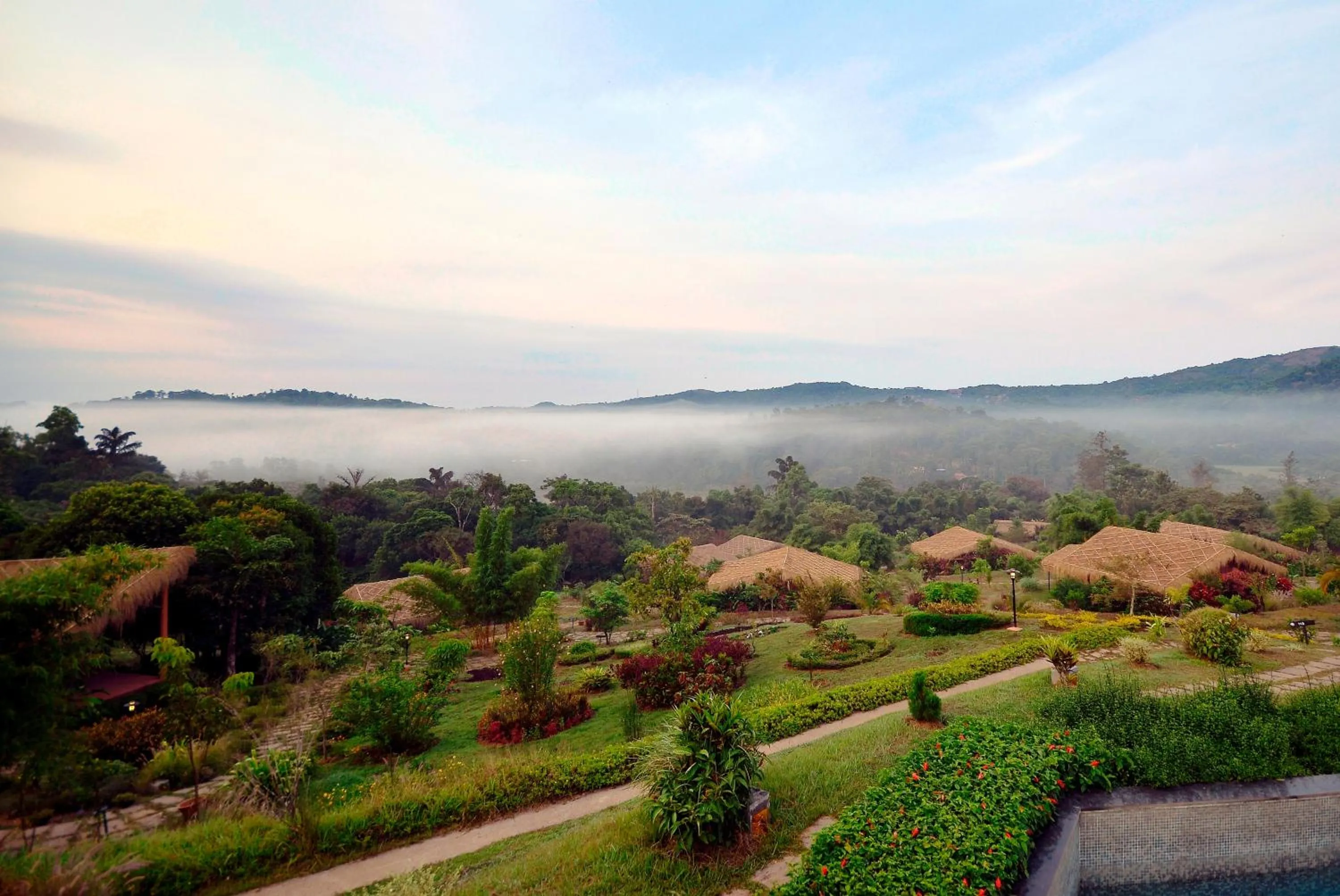 Garden view in Heritage Resort Coorg