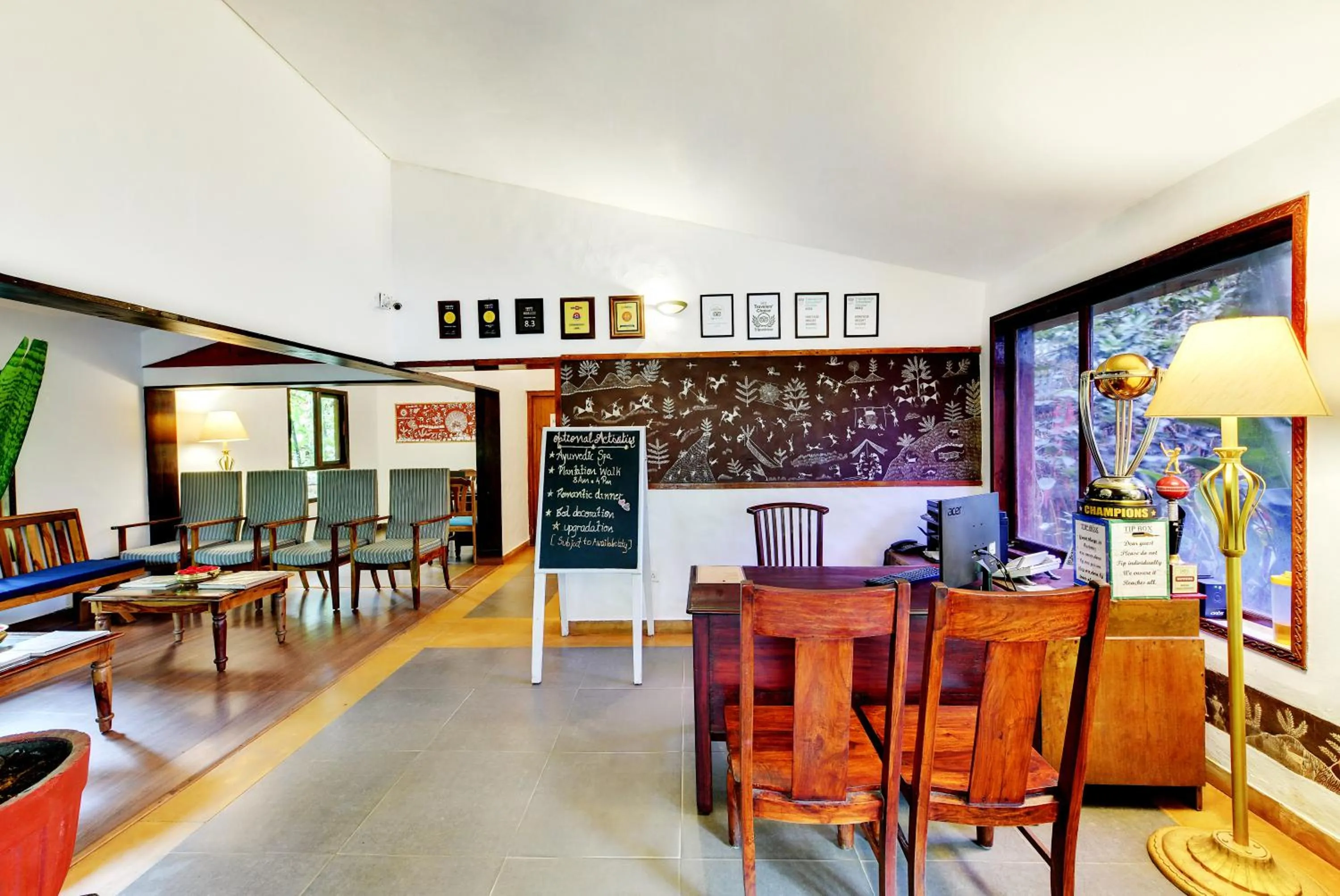 Lobby or reception in Heritage Resort Coorg