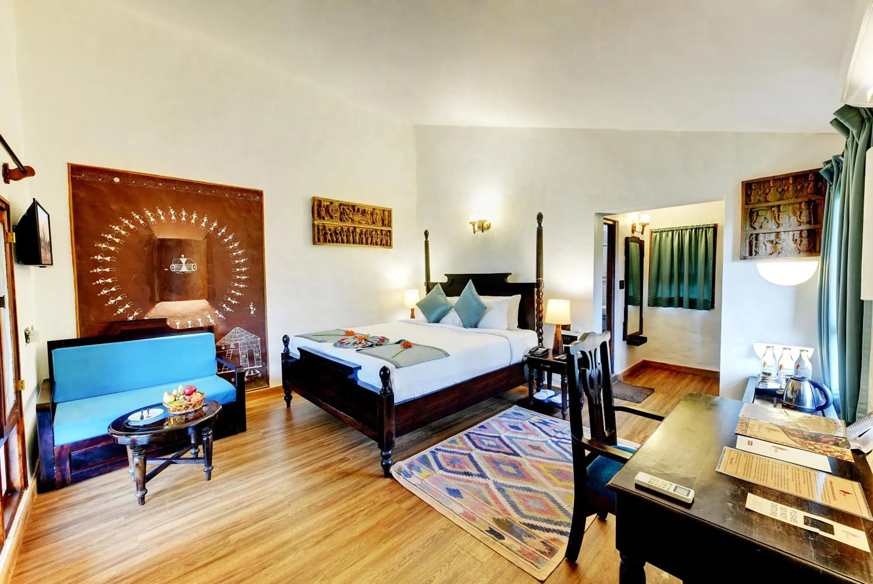 Bed in Heritage Resort Coorg Bed in Heritage Resort Coorg