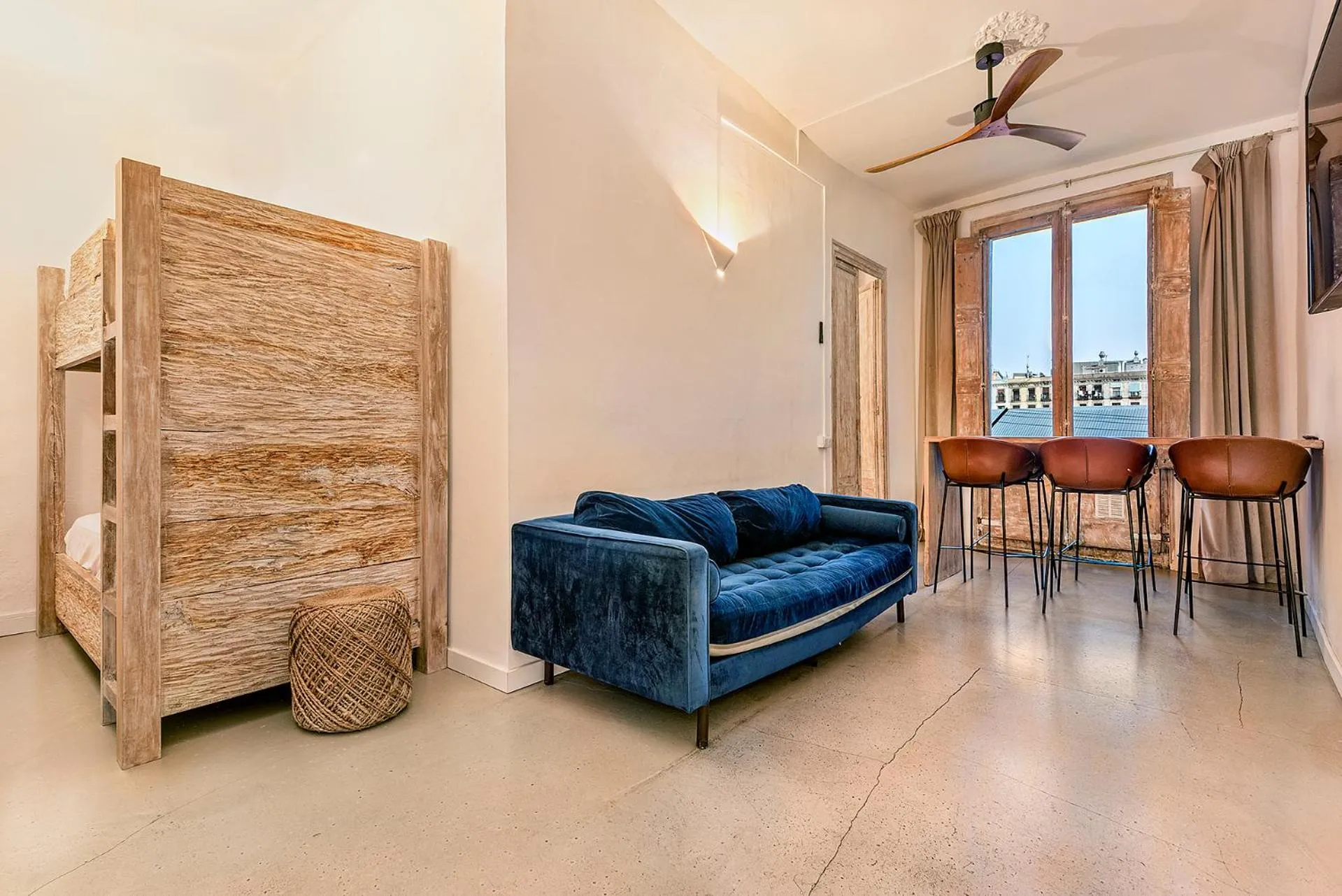 Seating area in La Guarida Suites