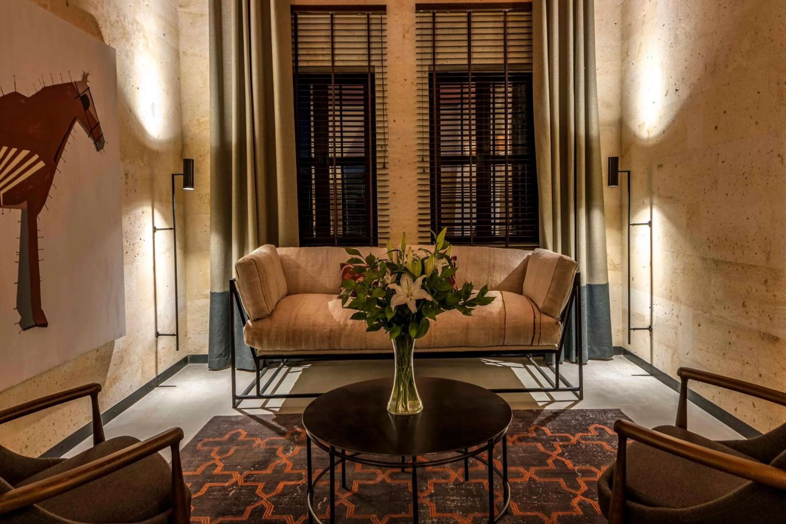 Seating area in Carus Cappadocia