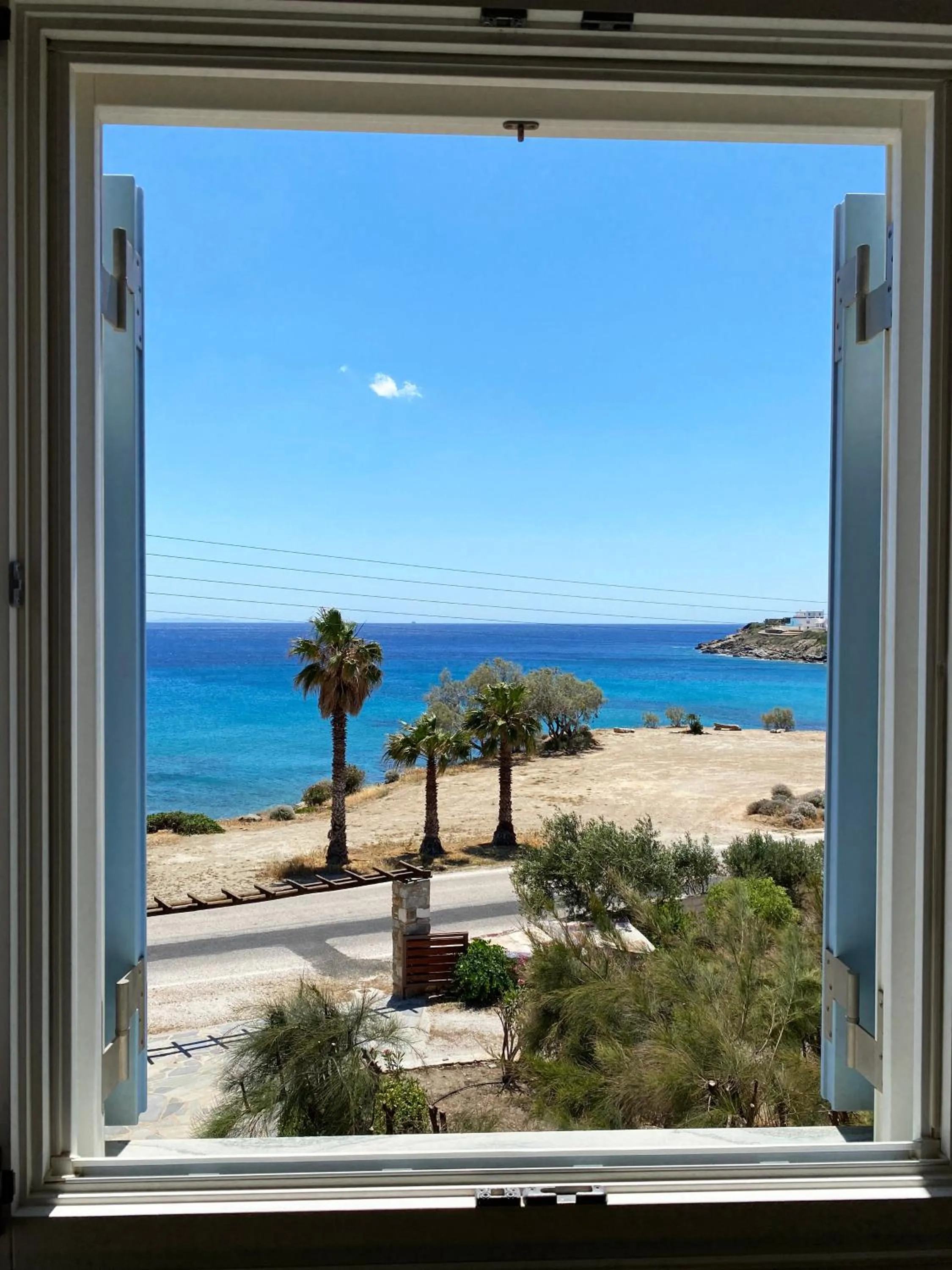 Sea view in Agnadi Syros Beachfront Studios & Rooms