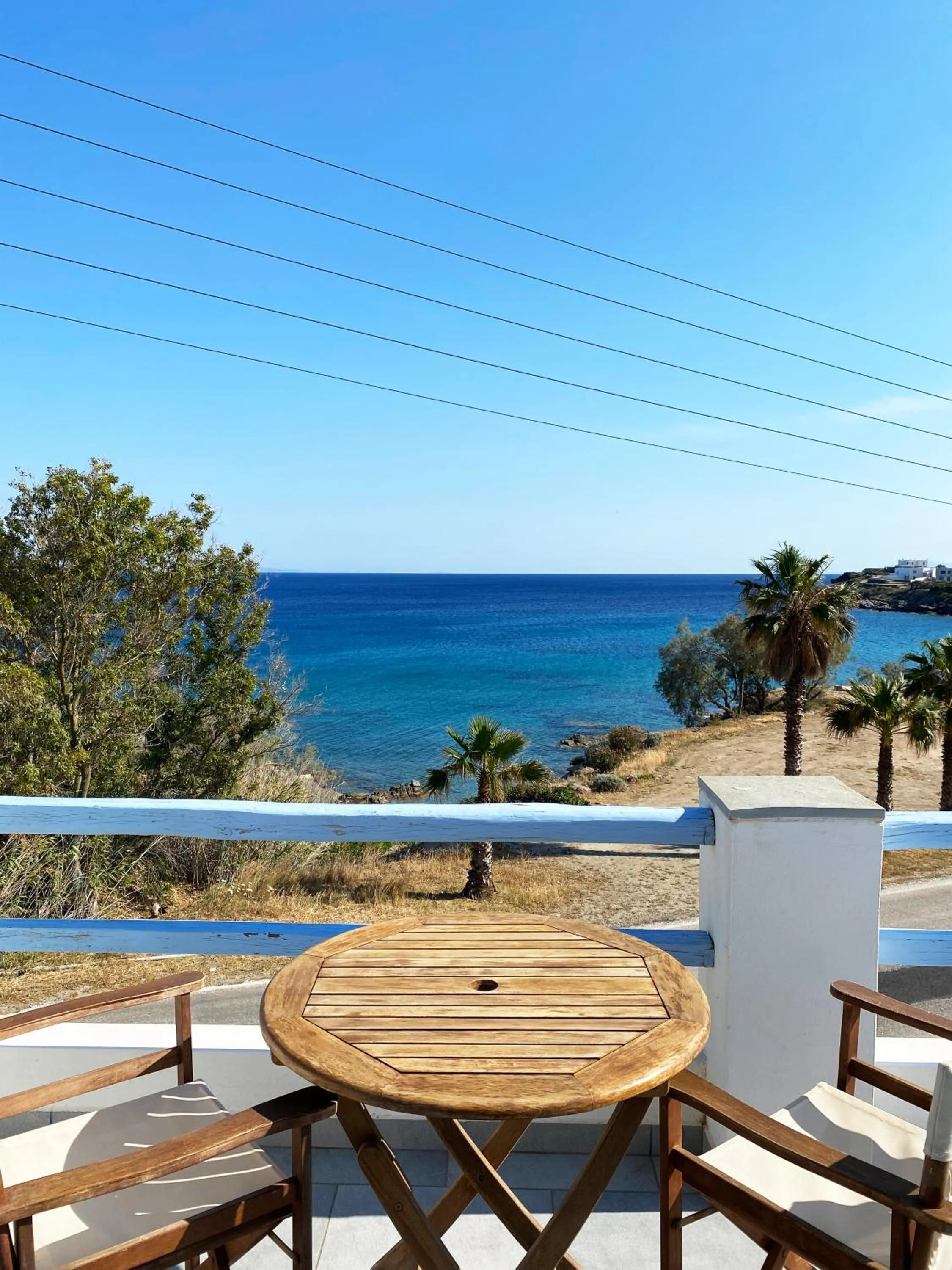Sea view in Agnadi Syros Beachfront Studios & Rooms